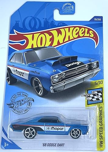 Hot Wheels - Dodge Dart '68 - Gráficos de velocidad HW 510 Azul # 70250
