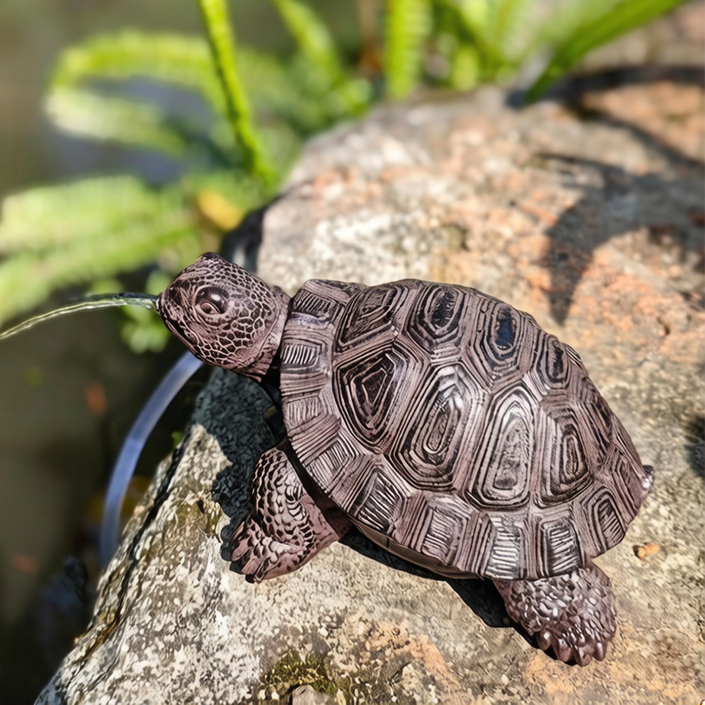 Escupitajo de Libra, escupitajo de Estanque Solar, Fuente de Tortuga de Resina, aireador de Agua con energía Solar para estanques pequeños y decoración de jardín, Adornos de jardín