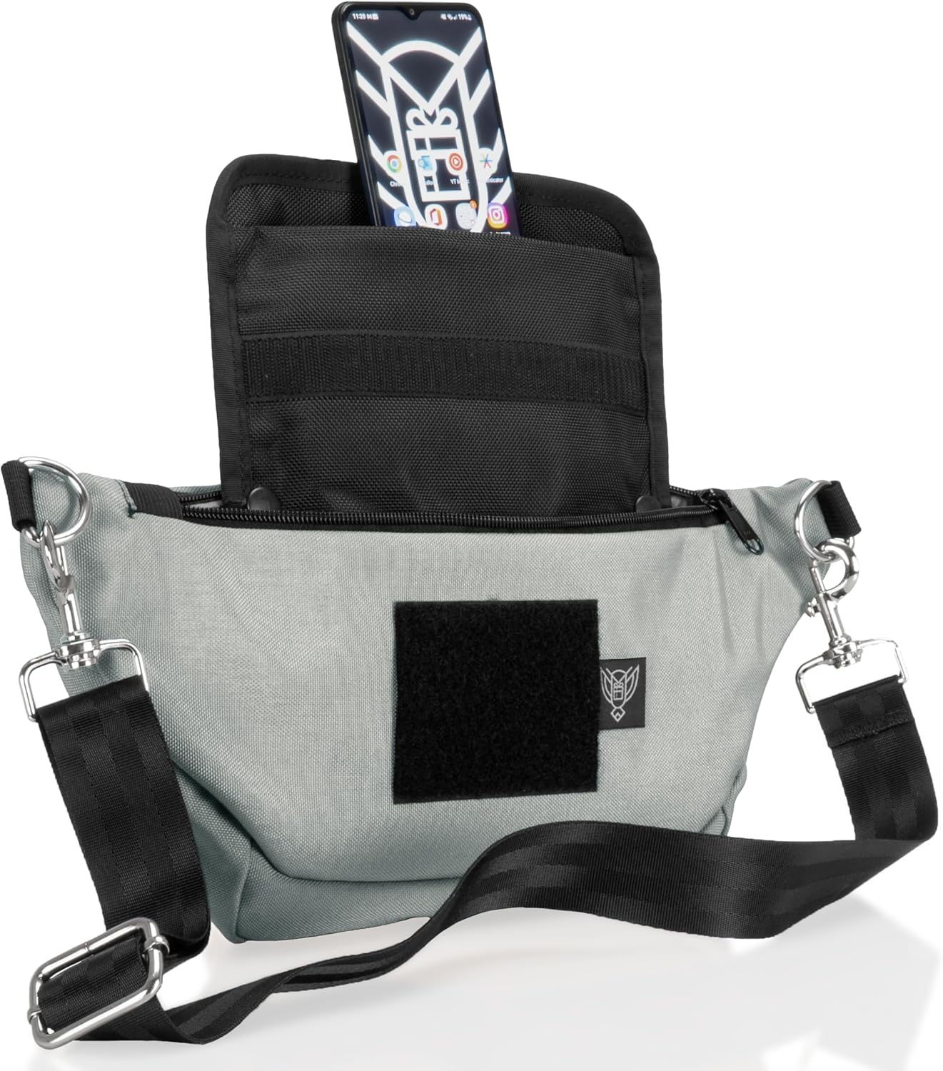 Xtreme Sight Line ~ SLING Faraday Bag ~ Data Security Cross-Body for Executive Travel ~ Tracking/Hacking Defense ~ Silver