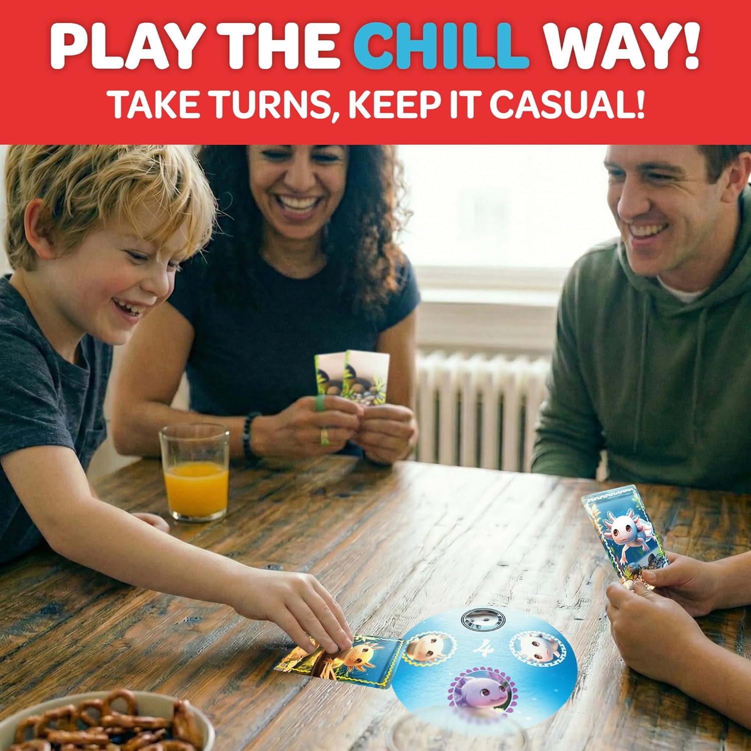 Messy Table Games A Lotta Axolotls - Lighthearted Card Game - Great for Game Night - Perfect for Kids and Adults - Ages 6 and up