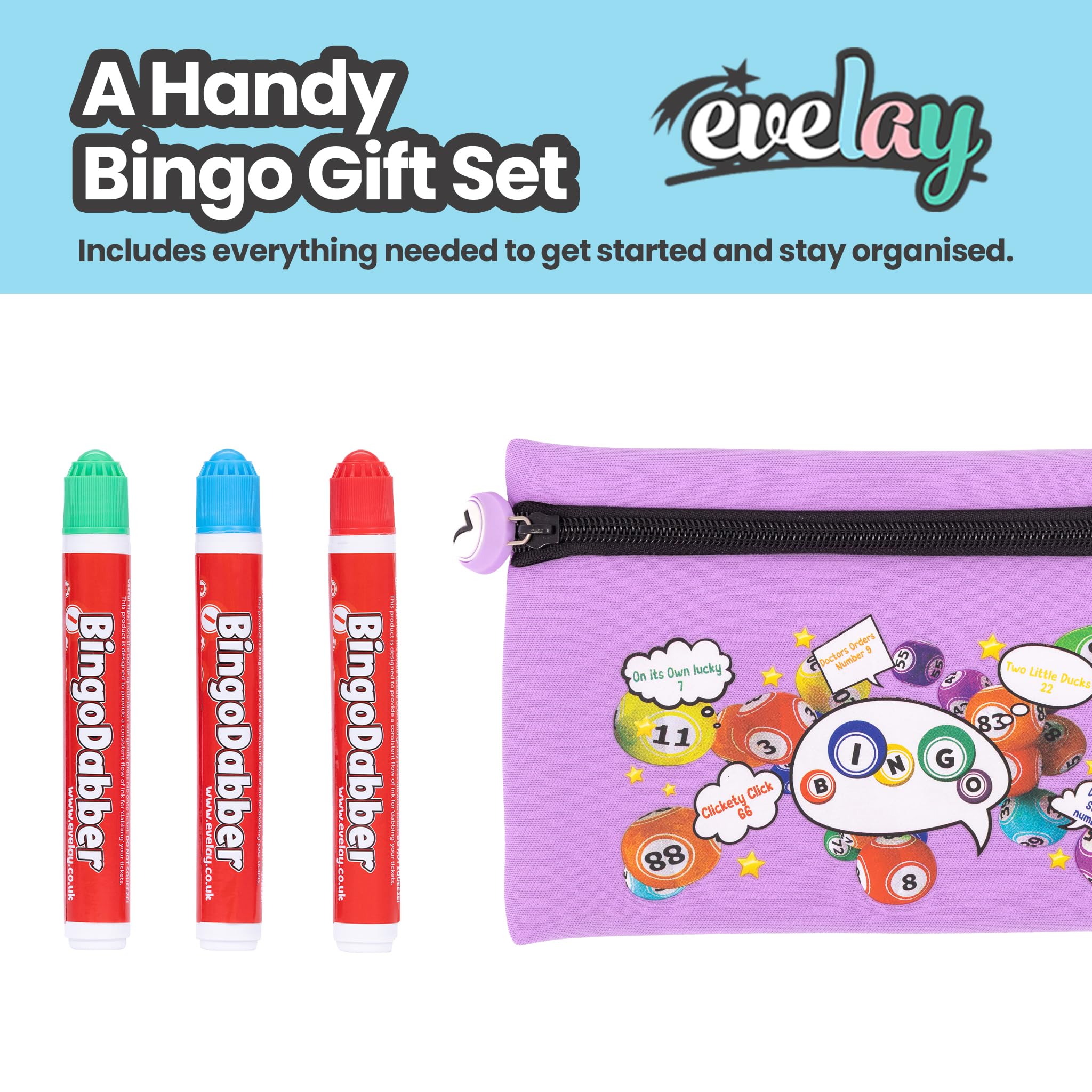 Bingo Dabber Case Holder Gift Set, Purple - Image 2