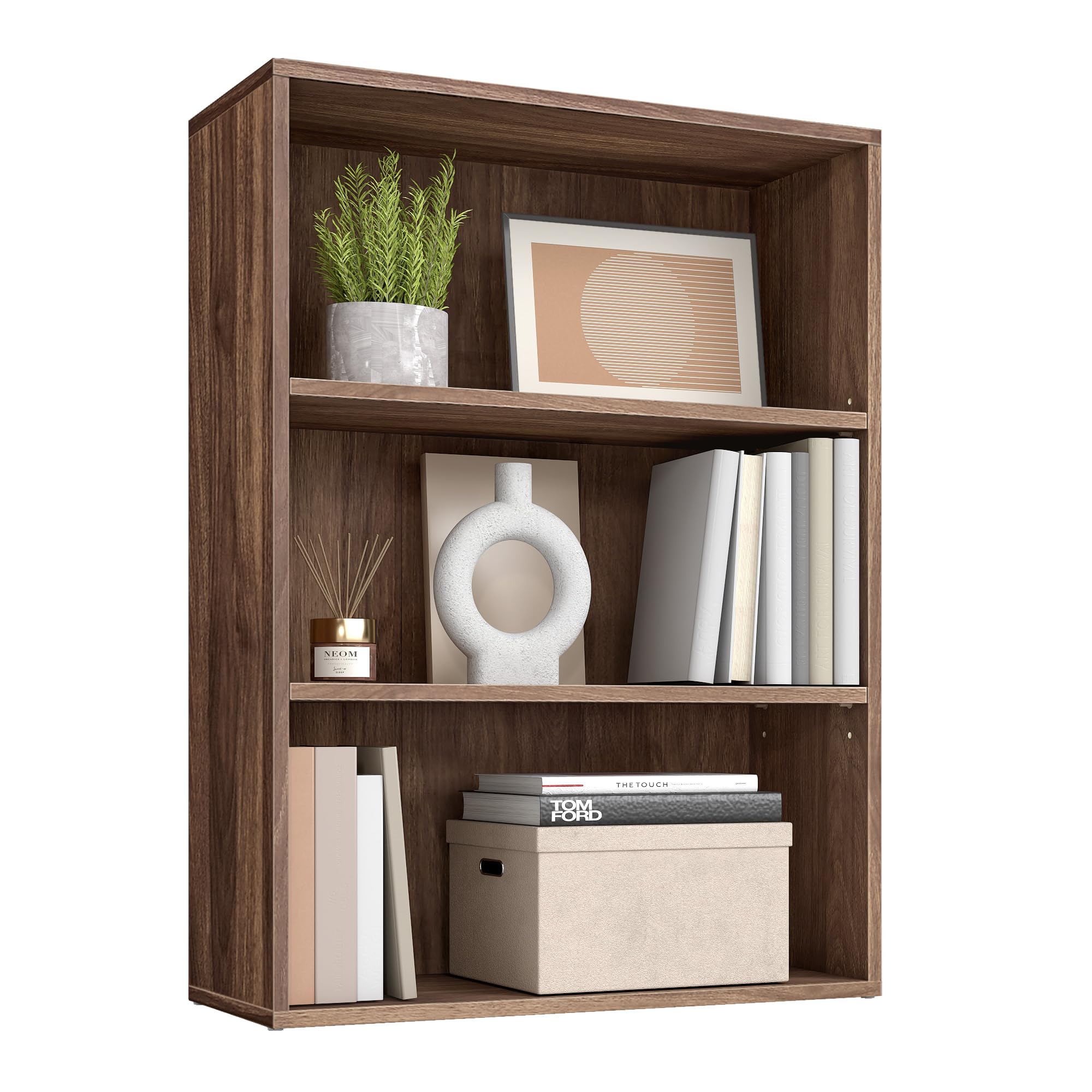 VASAGLE 3-Tier Bookshelf, Storage Organizer, 23.6 x 9.4 x 32 Inches