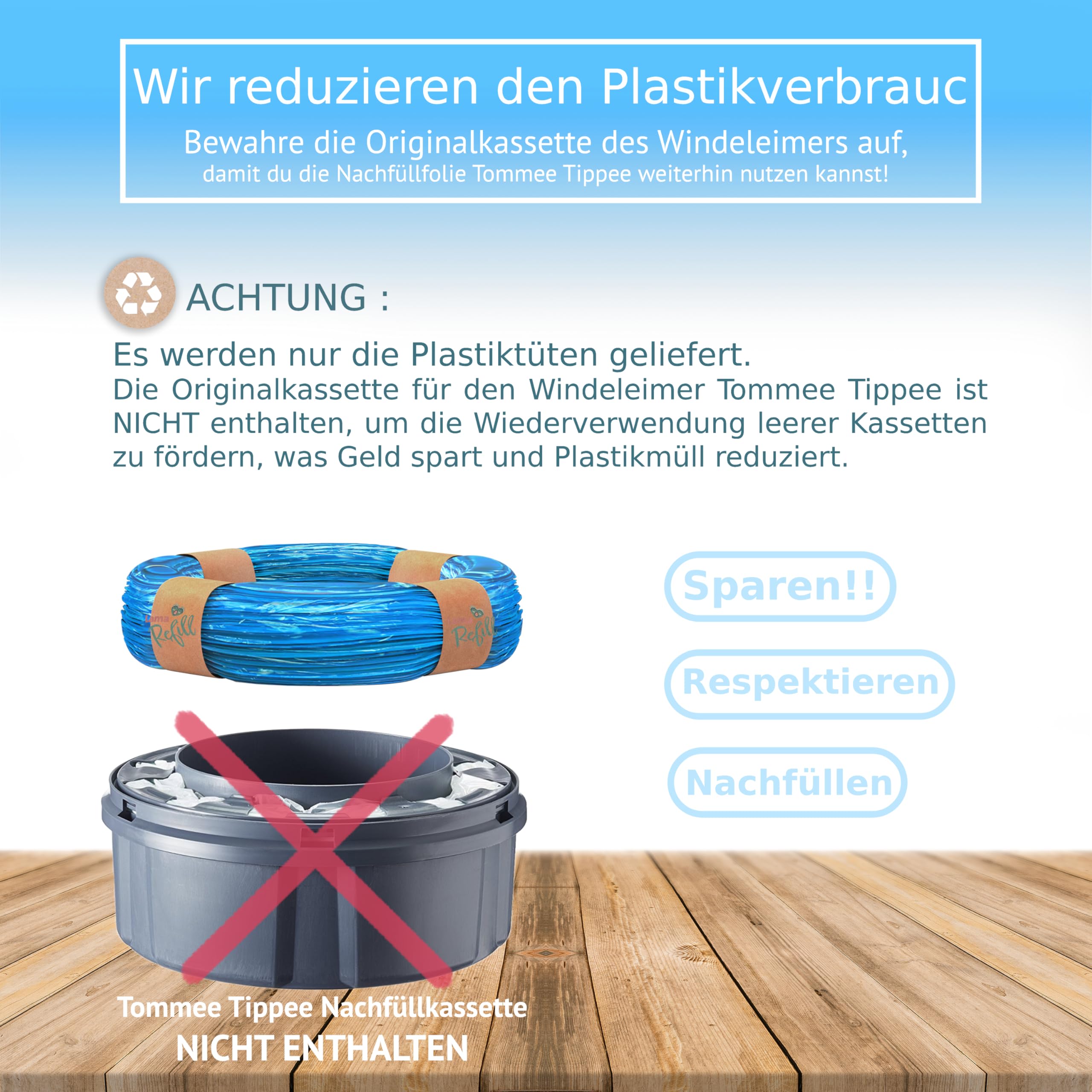 Baby Lama 10 Stück Tommee Tippee Nachfüllkassette Kompatibel, Tommee Tippee Windeleimer Mit Lavendelduft, MADE IN ITALY Nachfüllkassetten Windeleimer Kompatibel Twist & Click, Sangenic Tec