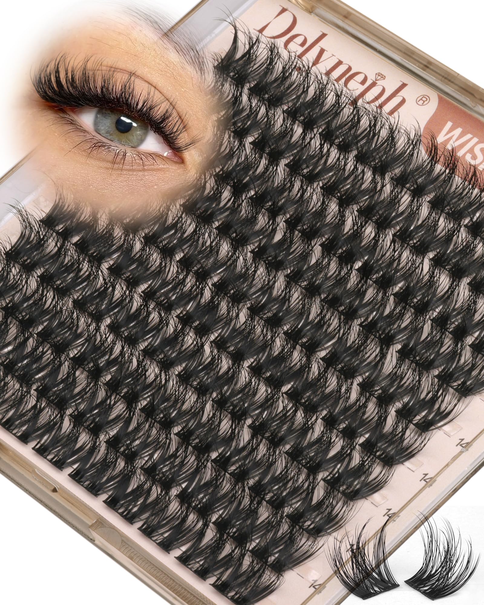 Natural Wispy Eyelash Clusters - Delyneph -17