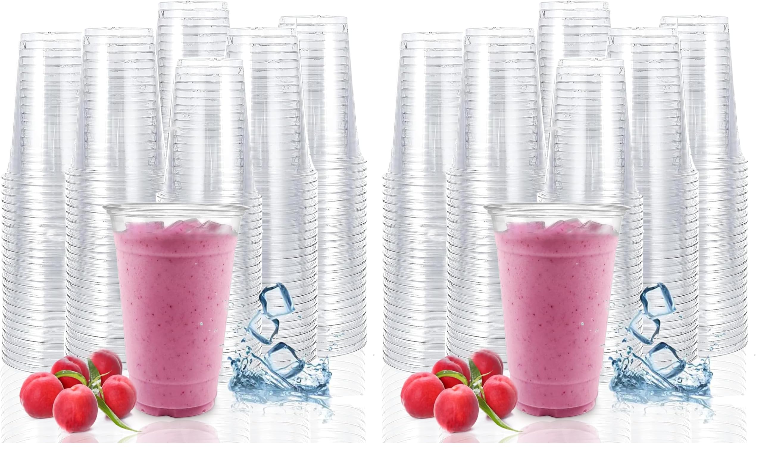 TashiBox 100 Count - 16 Ounce Plastic Cups, Ice Coffee Cups To Go - Crystal Clear PET Party Cups — Amazon image 18