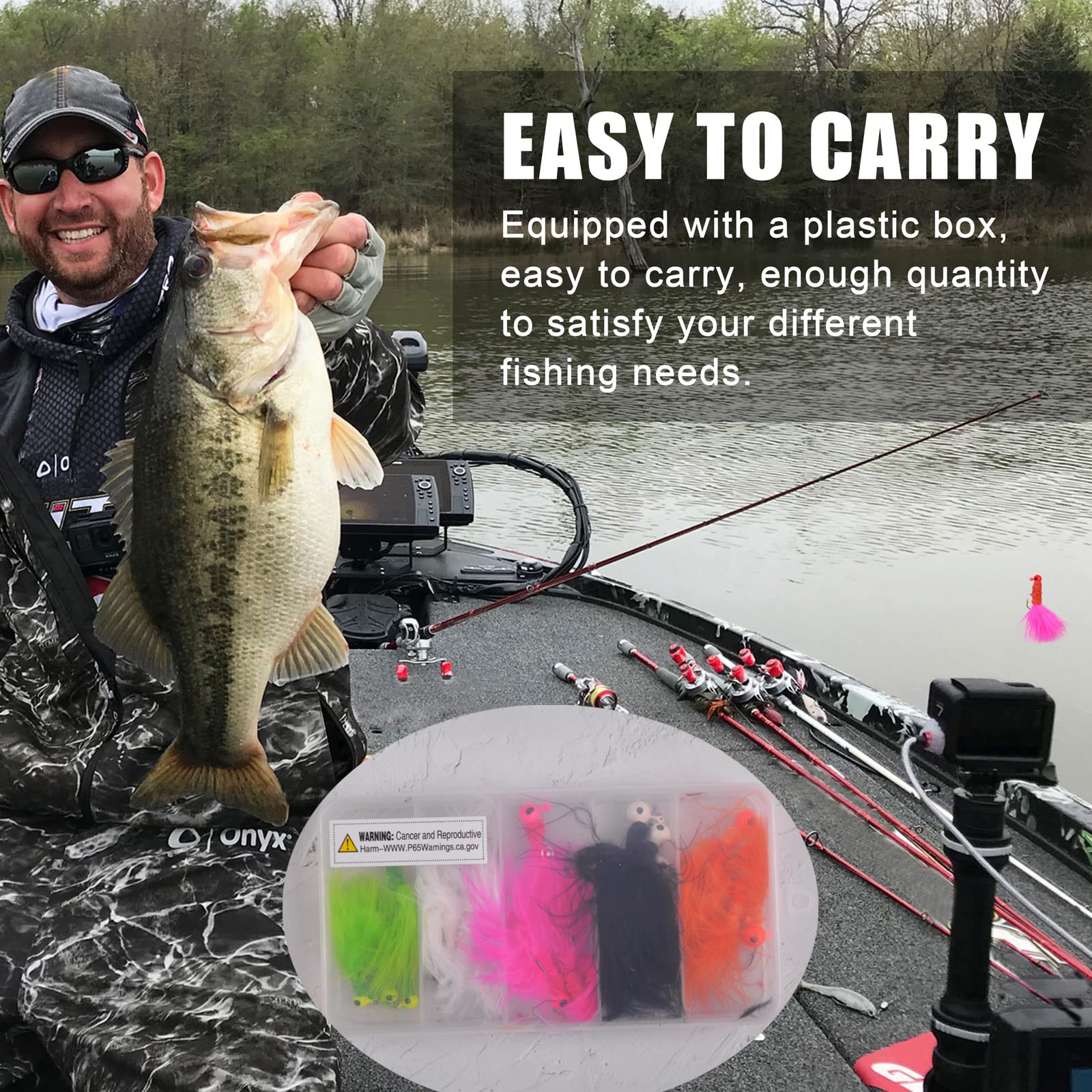 Amazon.co.jp: Crappie Jigs Marabou フェザーヘアジグ バス