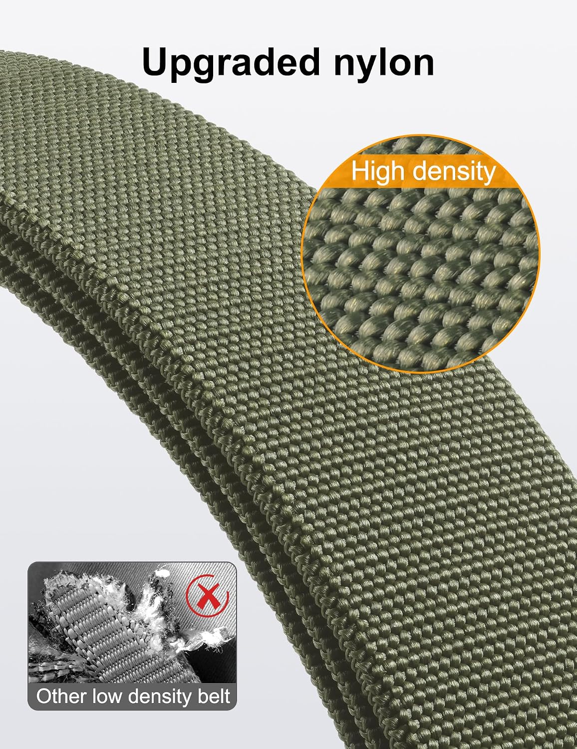 JUKMO Quick Release Tactical Belt, Military Work 1.5" Nylon Web Hiking Belt image 3