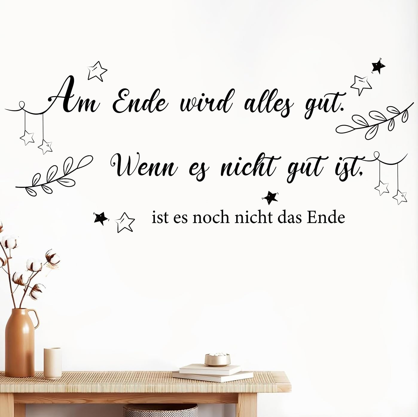 HPNIUB Am ende wird Wandaufkleber Wandtattoo Momente wandtattoo wohnzimmer Sprüche zitate Wandsticker Flur und Diele