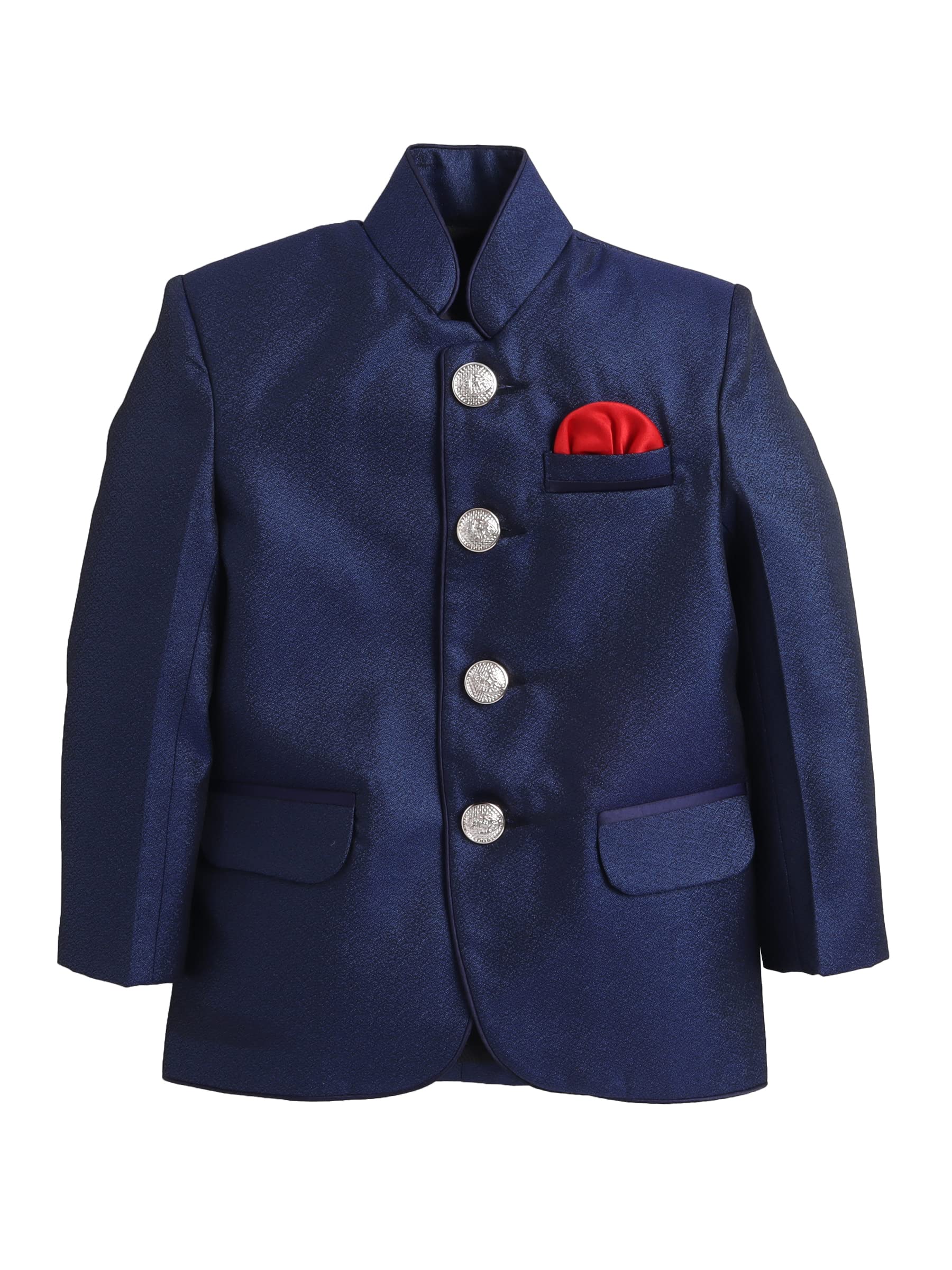 Jeetethnics Boys Navy Blue Jodhpuri Coat with Trousers (7502H)
