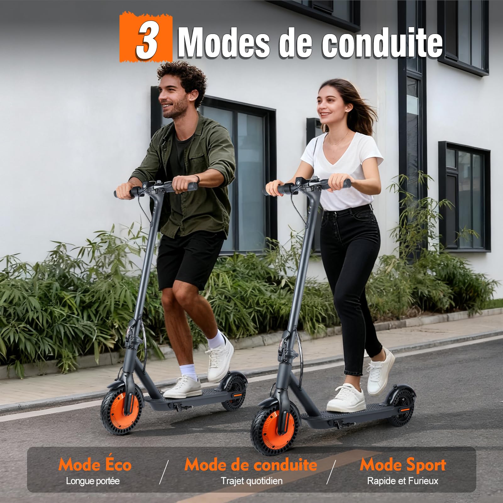 Nouvelle Trottinette Électrique Adulte 500W - 25km/h, Autonomie 20km, Batterie 5.2Ah, Pneus 8.5" Anti-Crevaison, Double Frein (Tambour+EABS), Application Smart, Pliable 3 Secondes