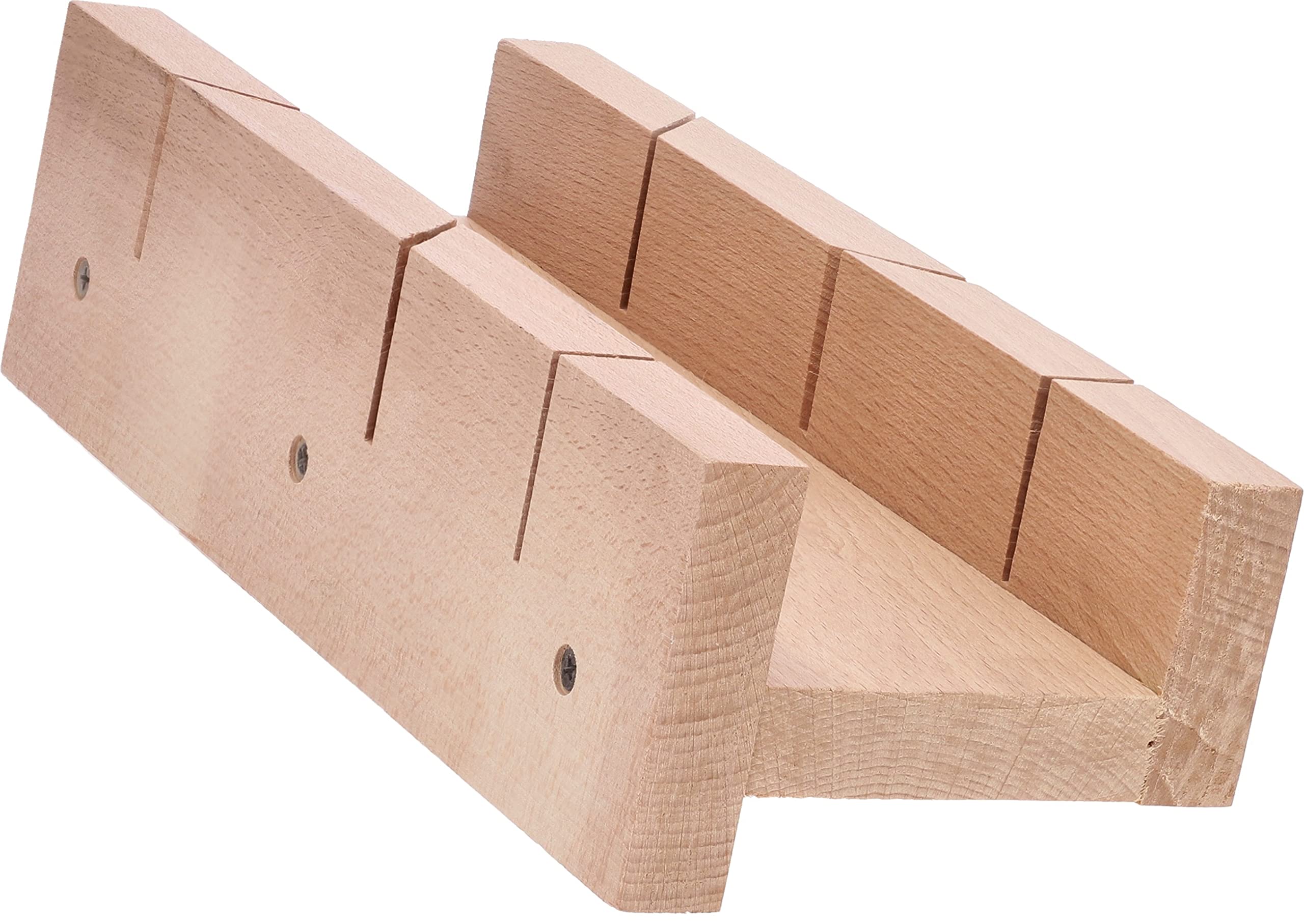 KOTARBAU® Caja de ingletes, Caja para inglete 30 x 12 cm, Ideal para cortes en ángulos de 90° y 45°, Caja para cortar marcos, perfiles, tubos, Caja de sierra ingletadora