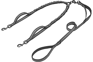 Double Dog Leash with Handles 360 Swivel