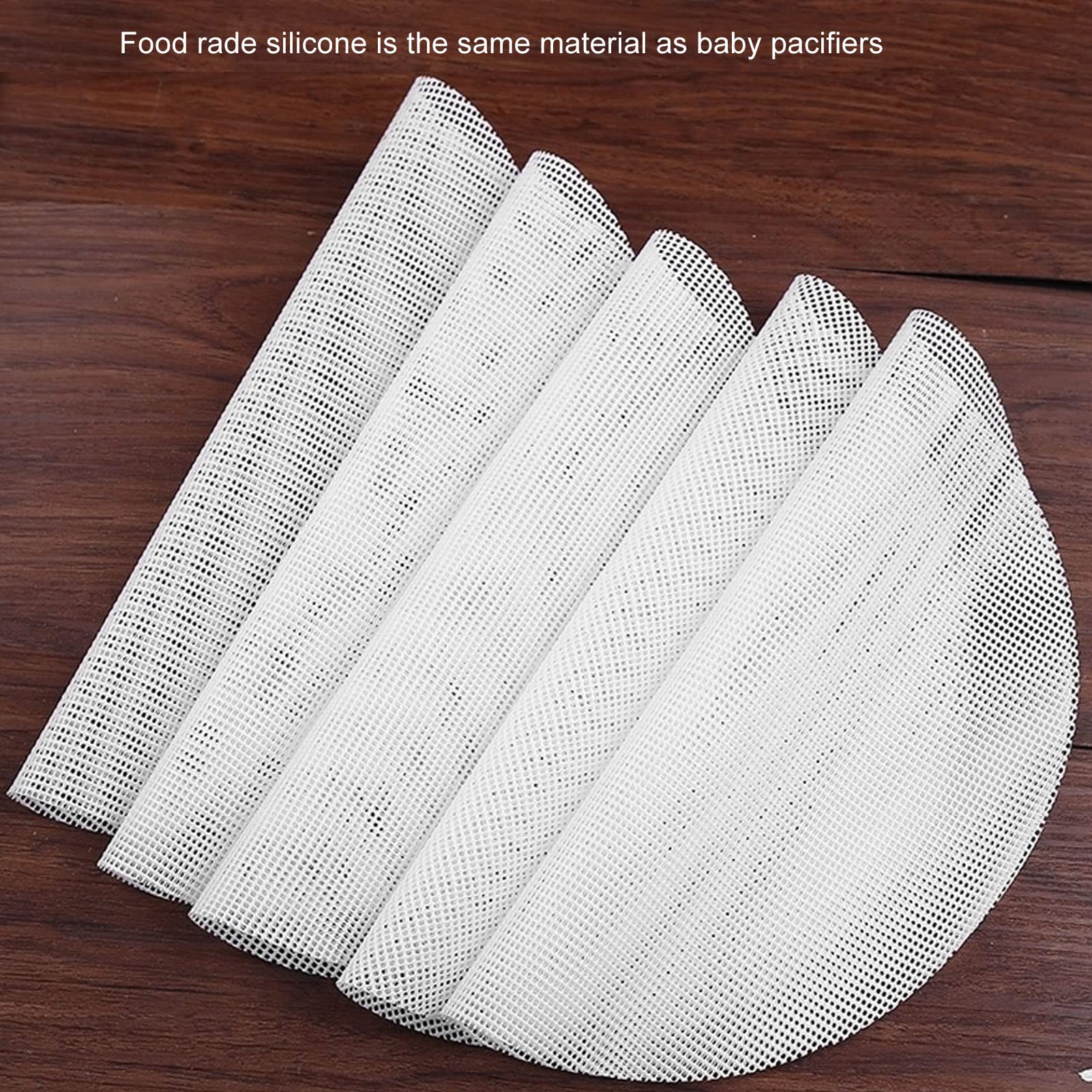 6 Stück 20 Cm Silikon-Dampfgarer-Netzmatte, Runde Produktbild-Vorschau 6