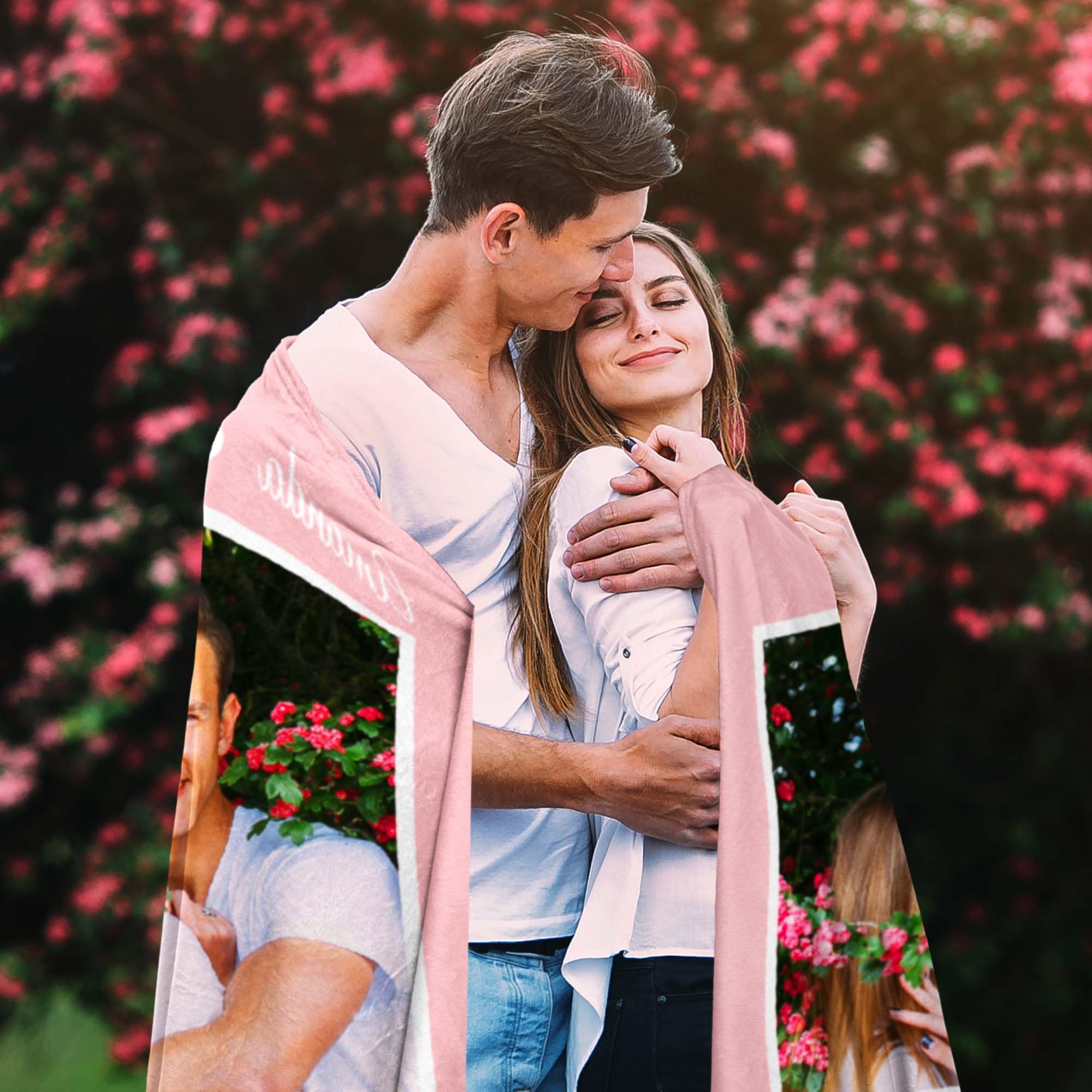 Easycosy personalisierte Decken für Paare Geschenke Benutzerdefinierte Bild werfen Decke Personalisierte Foto werfen für Freundin Ihr Geburtstag Anniversay Ideen 150×230cm