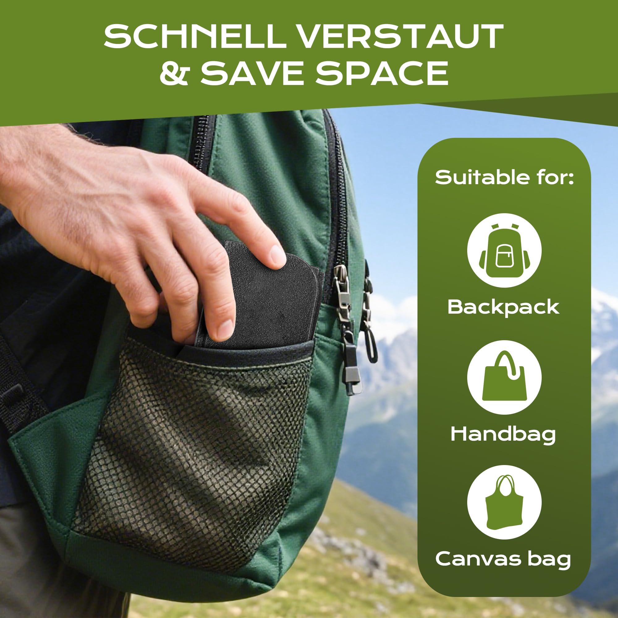 WUFANC Set di 2 cuscini per esterni pieghevoli, resistenti alle intemperie e impermeabili, per bambini, leggeri e compatti, per escursioni, campeggio, stadio, picnic e giardino (rosso + nero)