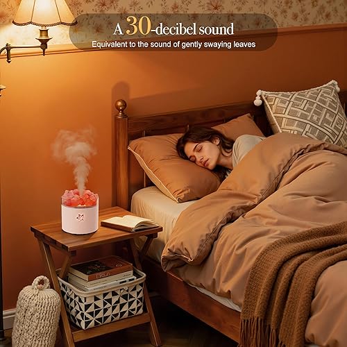 Miniatura 3 de Difusor de aroma, difusor de aromaterapia blanco para dormitorio, yoga, hotel, spa, suena por debajo de 35 dB con sueño tranquilo para mujeres