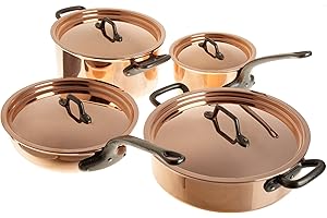 Matfer Bourgeat 8-Piece Copper Cookware Set: Culinary Excellence for Professional Kitchens and Home Cooks Alike