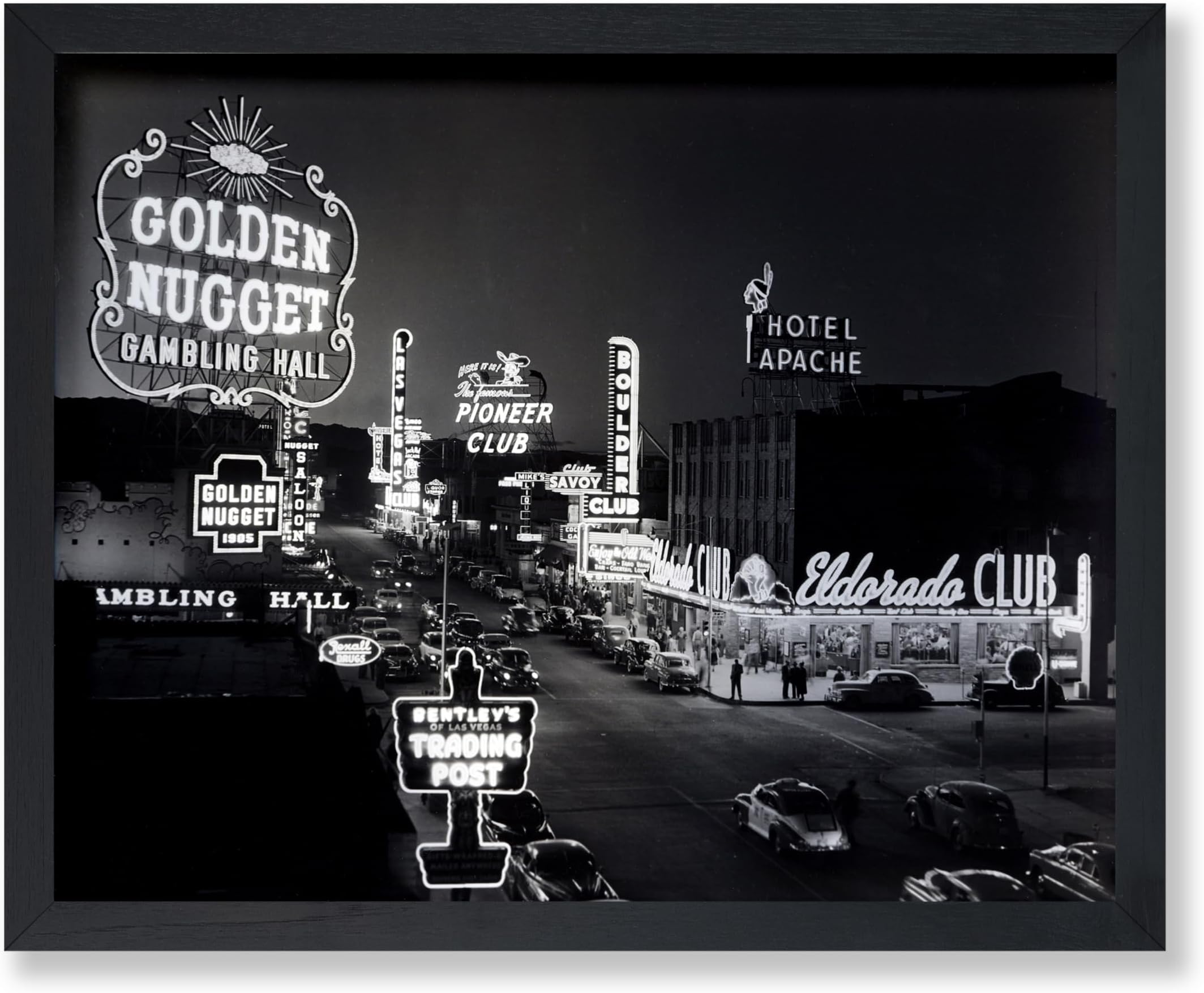 Poster Master Vintage Travel Poster - Retro Las Vegas Print - Casino Art - Gambling Hall Art - Gift for Men, Women, Travel Lover - Chic Decor for Bedroom, Living Room - 11x14 UNFRAMED Wall Art