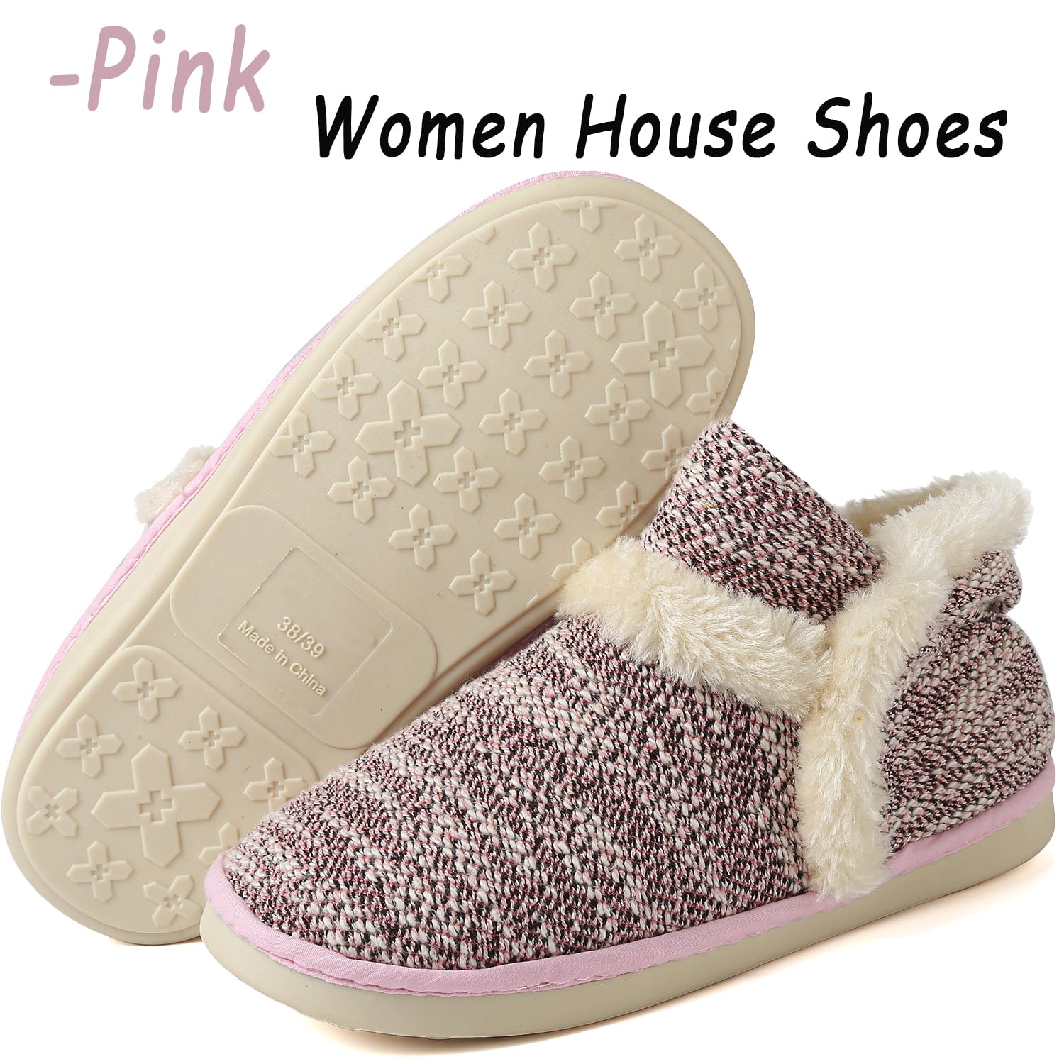 Lvptsh Pantofole da Casa Donna Uomo Invernali Ciabatte Peluche Comode Antiscivolo Stivaletto da Casa Morbido Scarpe Casa Calde Interne Esterno