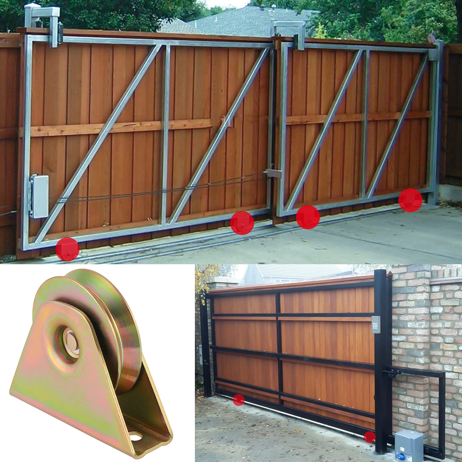 Buy SHEUTSAN 2PCS 3.5 Inches (88mm) V Type Sliding Gate Roller, V