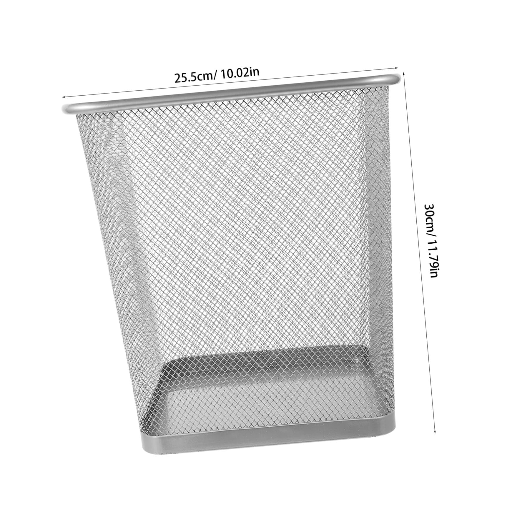 Ciieeo Papelera de Malla Metálica Cuadrada de Hierro, Gran Capacidad | Reutilizable y Fácil de Limpiar, Estructura Ventilada, para Interiores y Salas de Manualidades, Color Plata