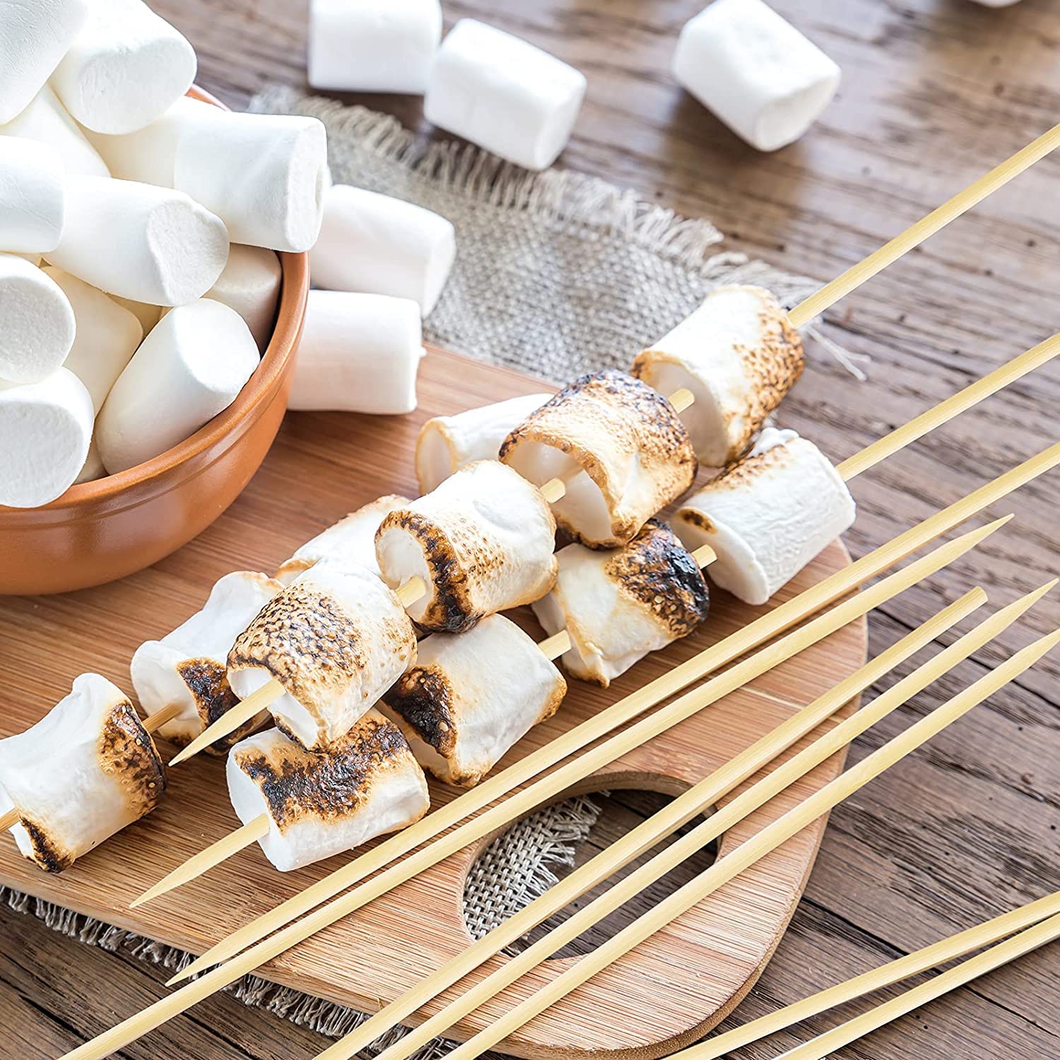 Snapklik.com : 500 PCS 10 Inch Bamboo Skewers,Skewers For Kabobs ...
