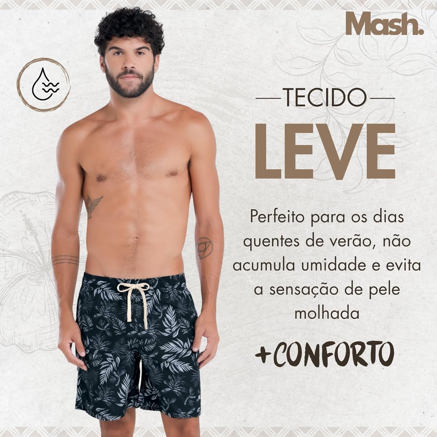 Short Praia Masculino Mash Bermuda Dryfit Elastano Plantas em promoção! Veja a oferta e mais achadinhos de Shorts & Bermudas 3 Hoje é o melhor dia para comprar Short Praia Masculino Mash Bermuda Dryfit Elastano Plantas com aquele preço maroto! Promoção! Aproveite a oferta! 3