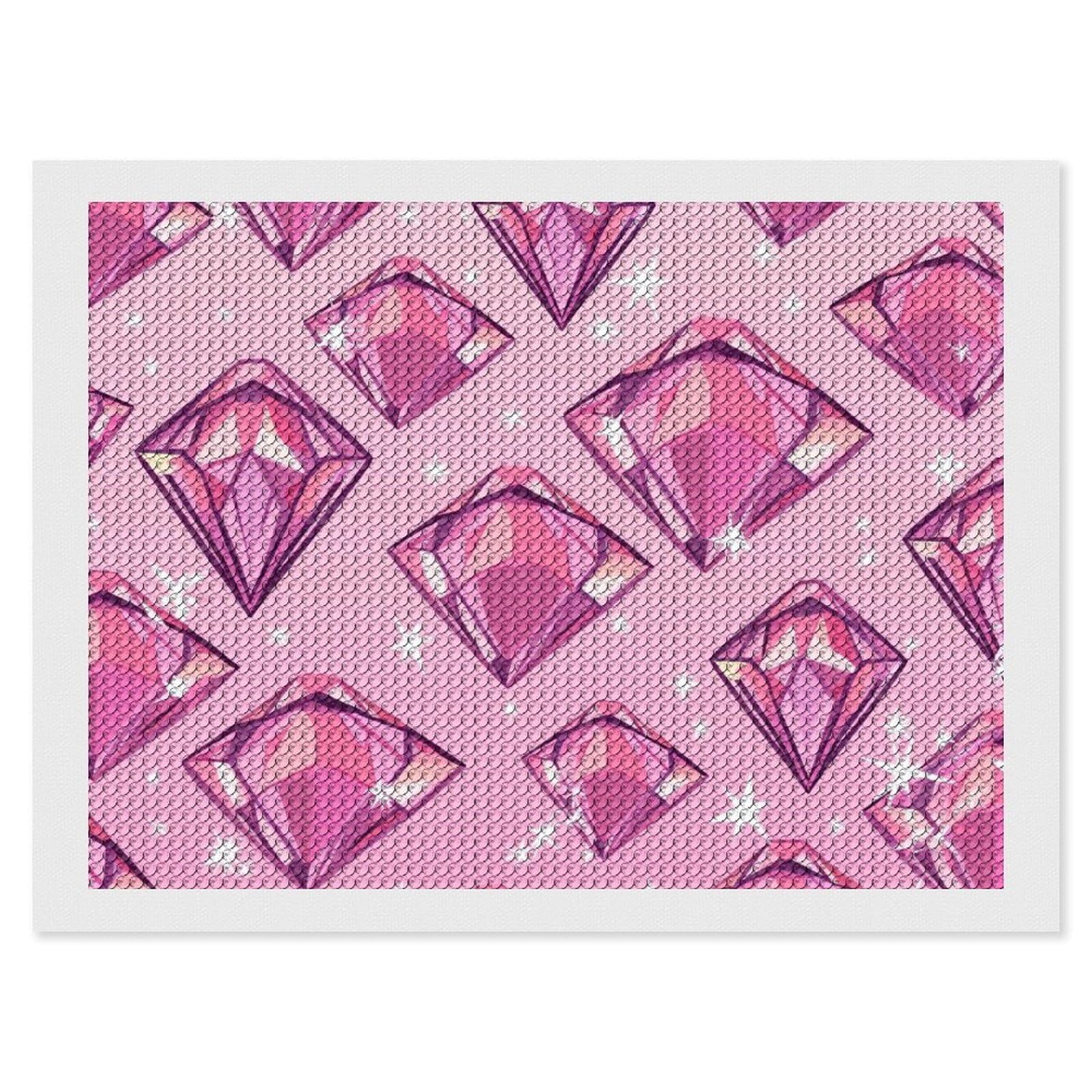 Diamond Pattern Diamond Art Kits for Adults, DIY 5D Diamonds Painting Kits for Beginner, Round Full Drill Diamond Dots Painting, 12"x16" Diamonds Pictures Gem Art and Crafts Wall Decor