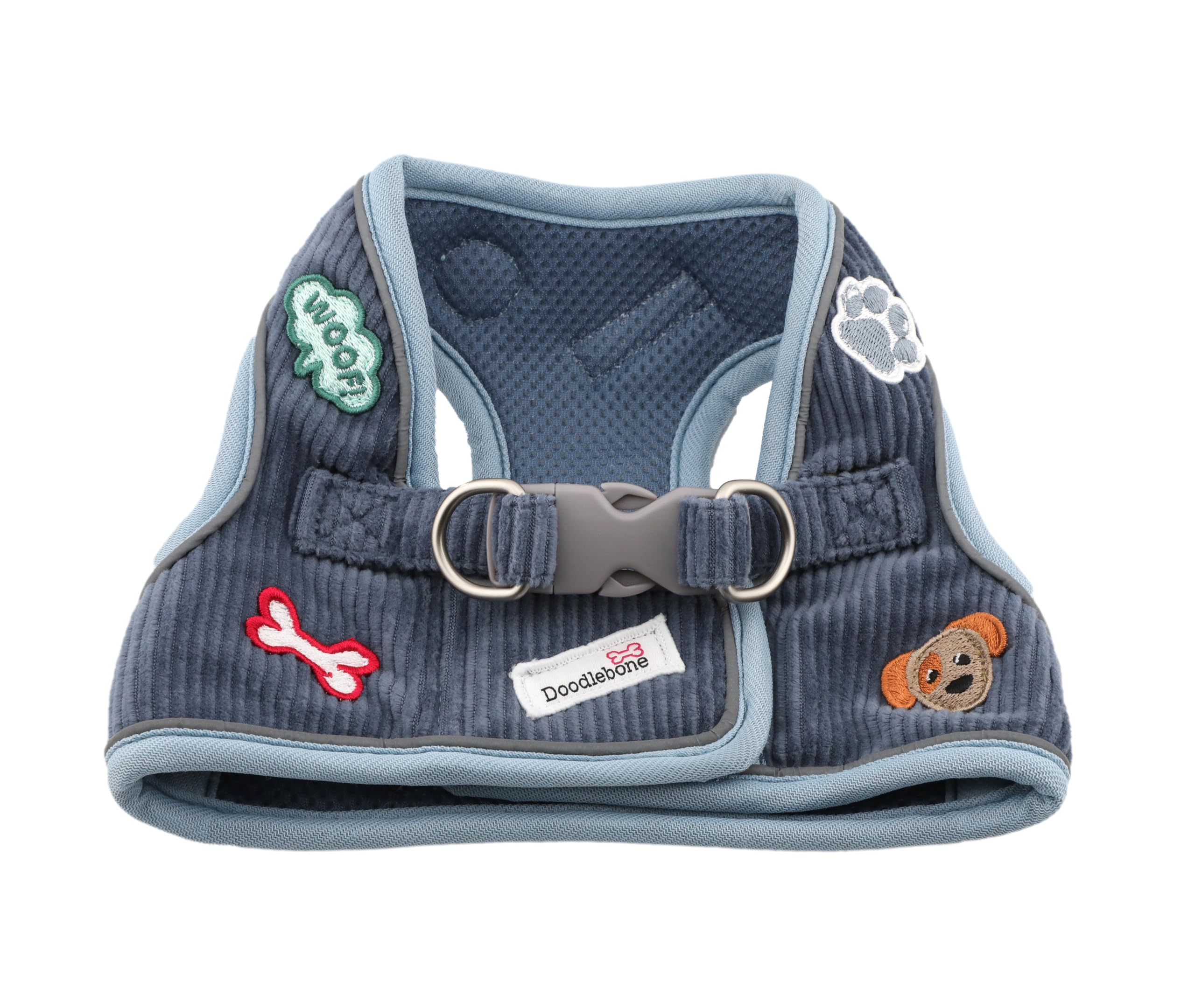 Doodlebone Dinky Dog Snappy Harness (Blue Cord, 0.5) - Image 2