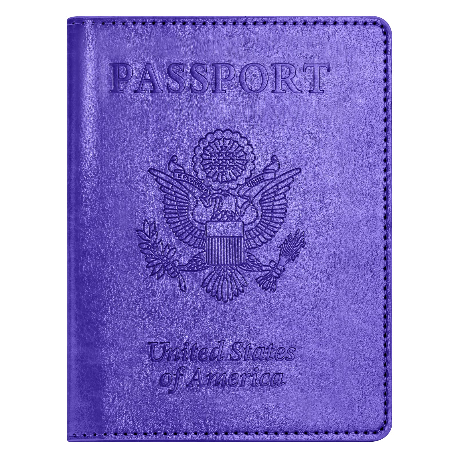 Passport and Vaccine Card Holder Combo, Passport Holder with Vaccine Card Slot, Passport Wallet, Passport Cover, Passport Case, Passport Holder for Women and Men(AKA-Bright purple)
