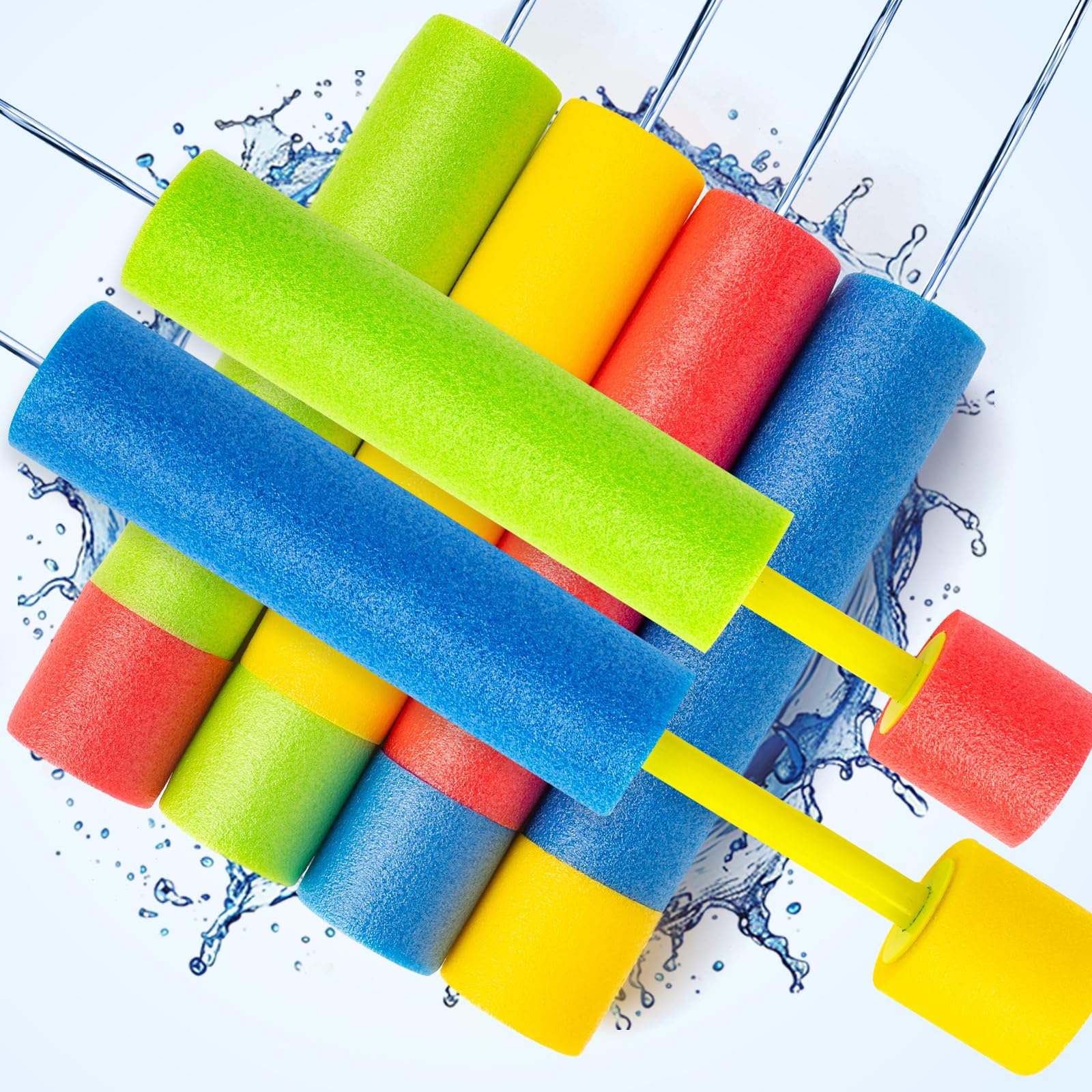 Foam Water Blaster 4PCS, Colorful Water Pistols for Kids Toddlers Super Soaker Foam Guns for Kids & Adults, Outdoor Pool - Image 3