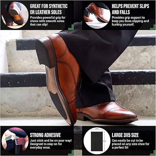 Miniatura 2 de Almohadillas antideslizantes negras para zapatos Peldaños antideslizantes para zapatos de hombre y mujer 5 almohadillas de talón autoadhesivas