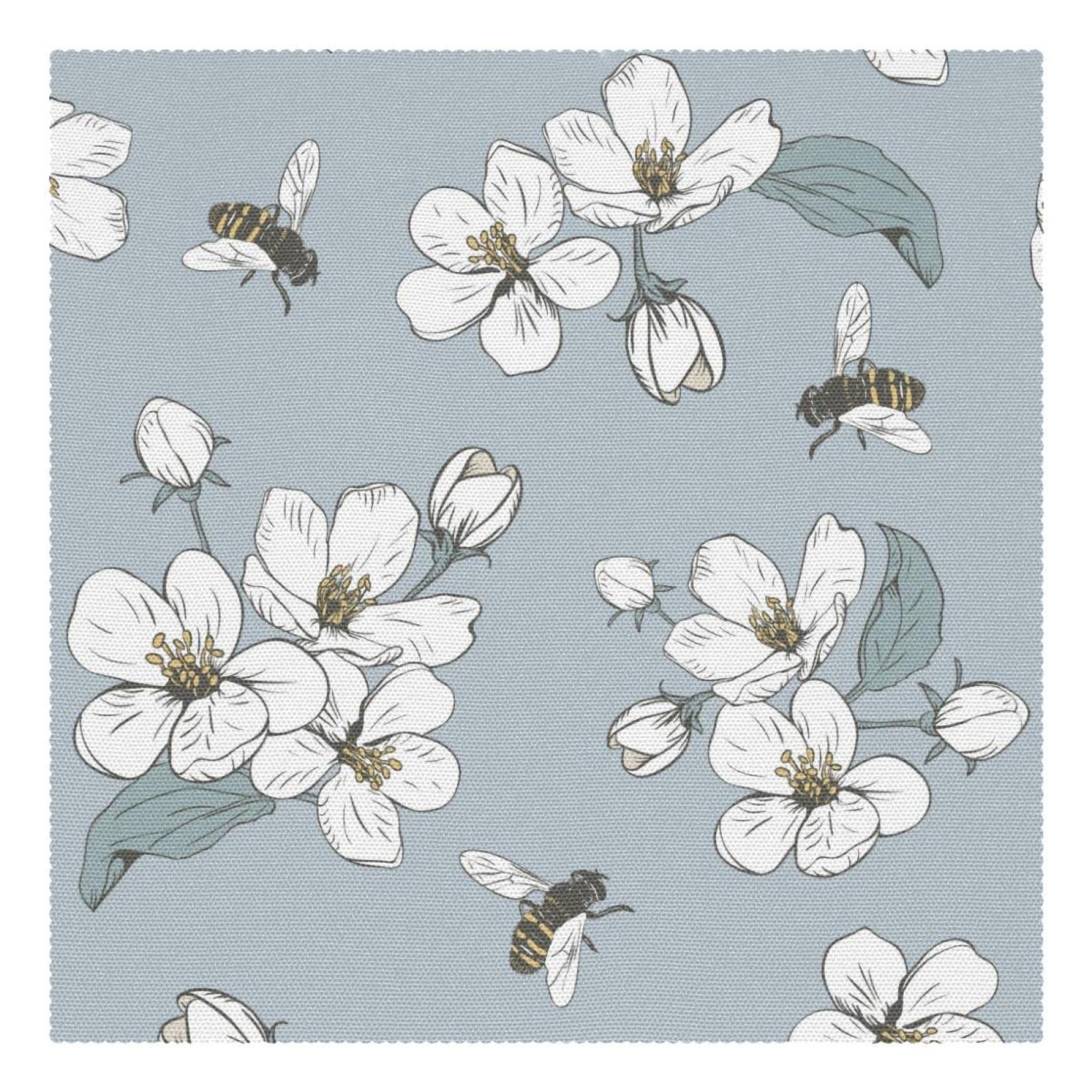 Sets de table fleurs et abeilles lavables pour protéger la table des enfants