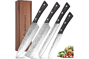 4PCS Kitchen Knife Set With Wooden Holder