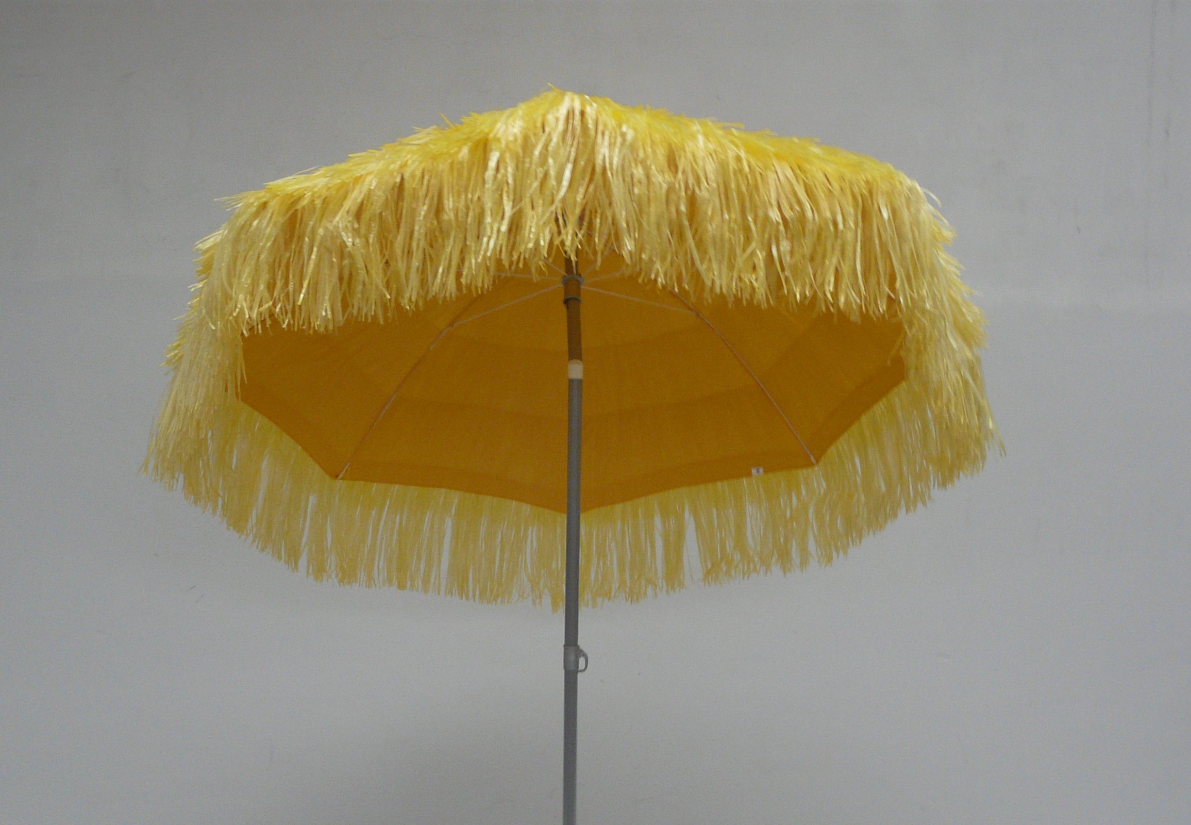 Maffei Bastschirm 'Kenya' – Ø 200 Cm, Höhe 215 Cm, Orange, Mit Knicker