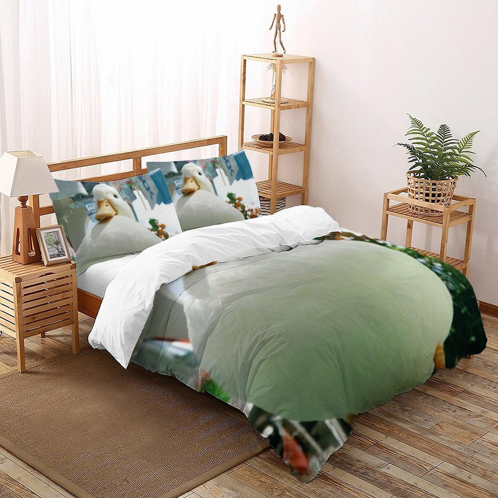 Housse de couette microfibre 260x220 anti-plis pour lit garçon sans repassage