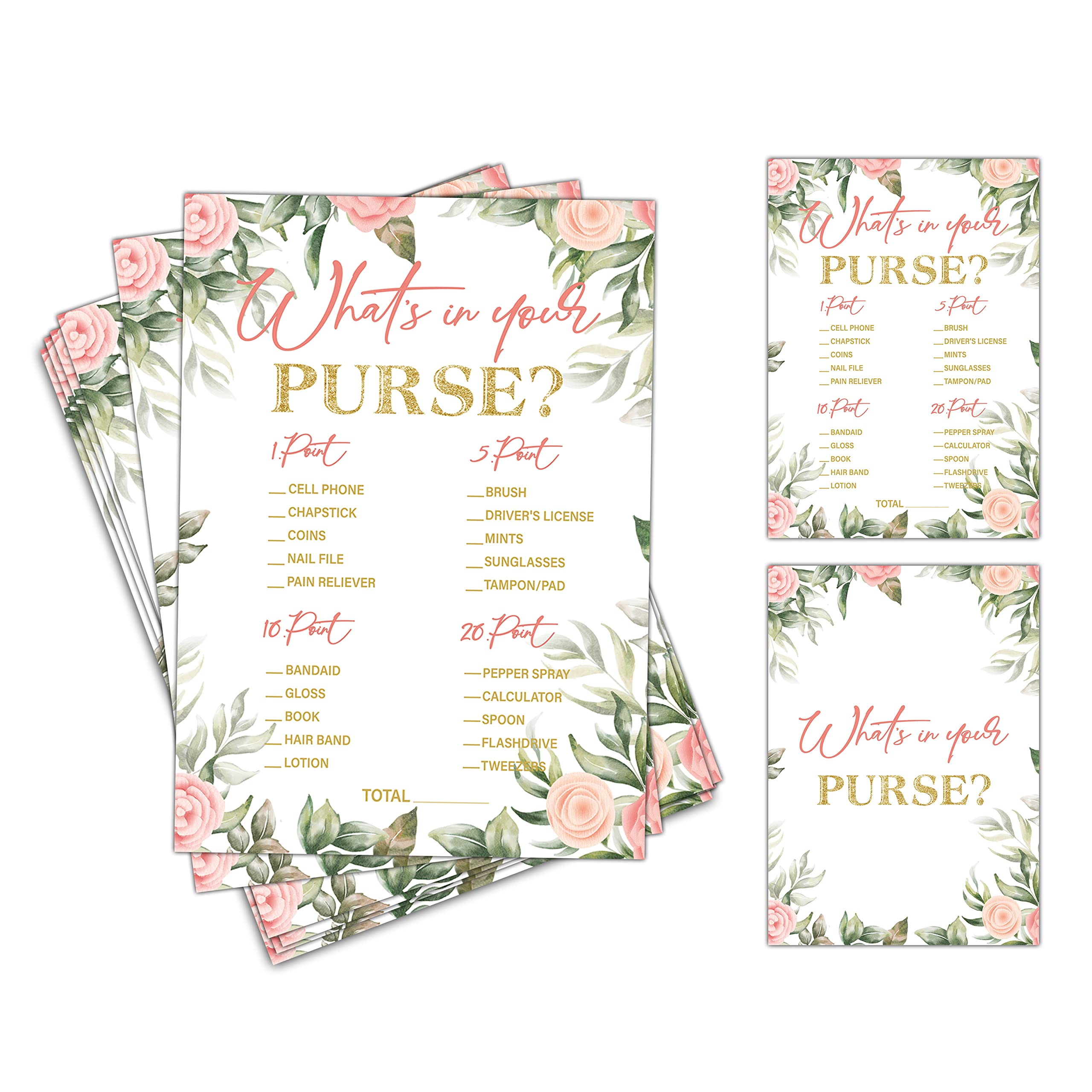 Baby Shower Games for Boys or Girls - Baby Shower Game - Floral Greenery Gender Reveal Party/Baby Bump Party Supplies Activities - Pack of 30 Game