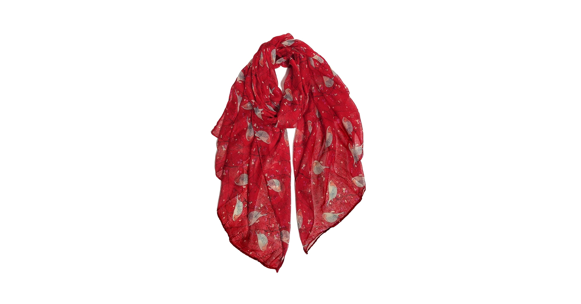 GERINLY Scarfs for Women Lightweight Birds Florals Scarves