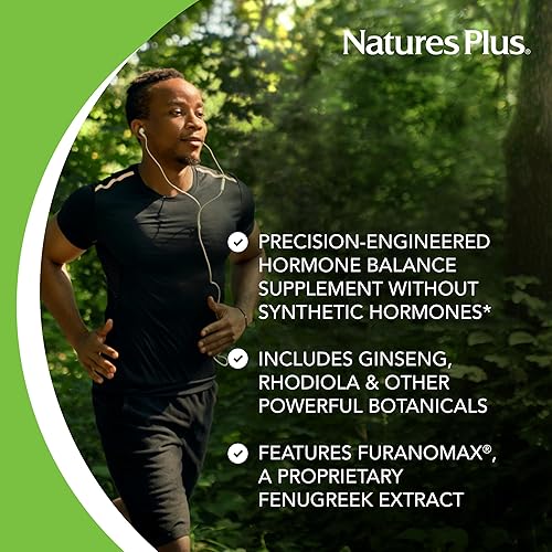 Miniatura 4 de NaturesPlus T-Male  60 cápsulas vegetarianas, paquete de 3  potenciador de testosterona para hombres  con ginseng, Rhodiola y FuranoMax  sin gluten