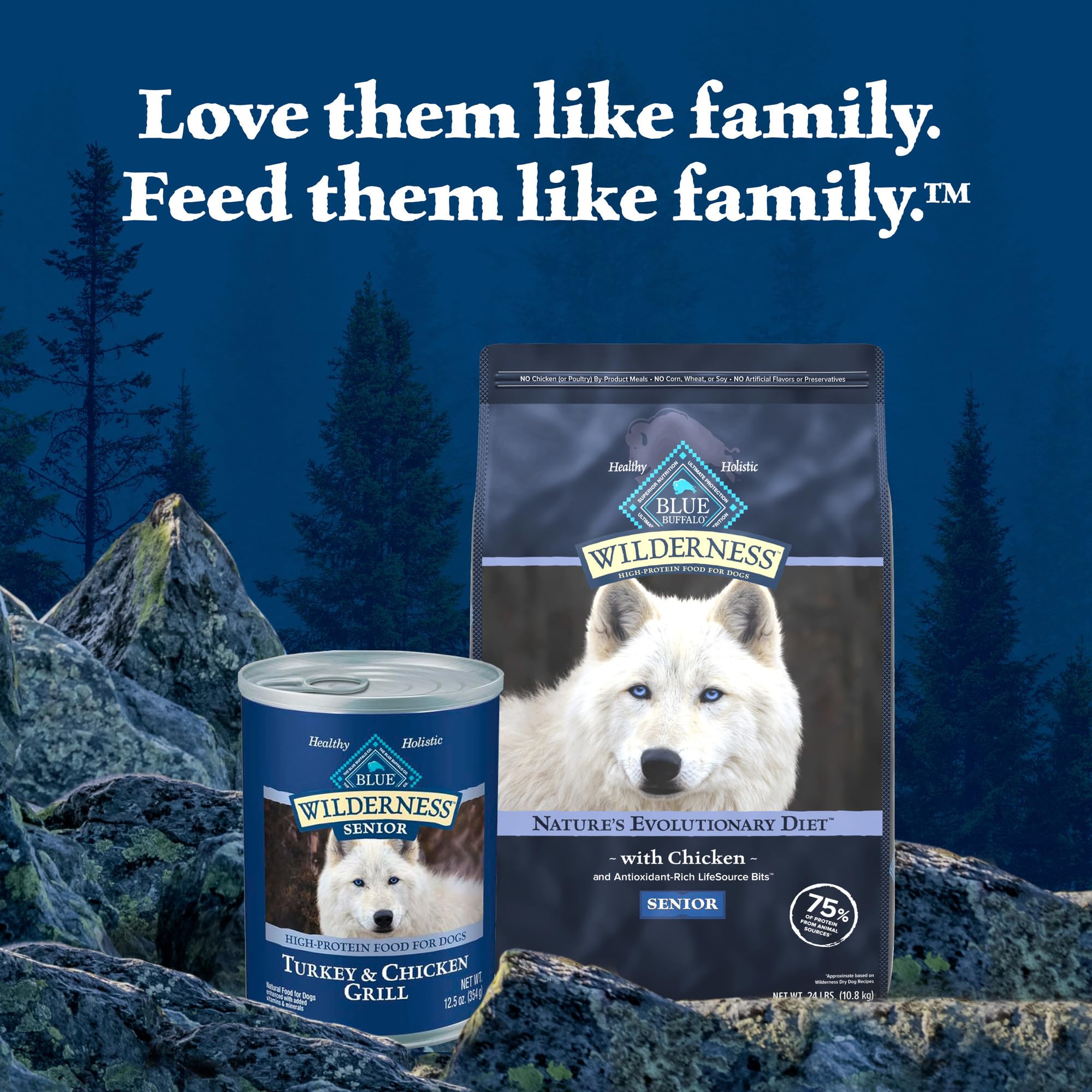 Blue Buffalowilderness Rocky Mountain Recipe Senior Wet Dog Food