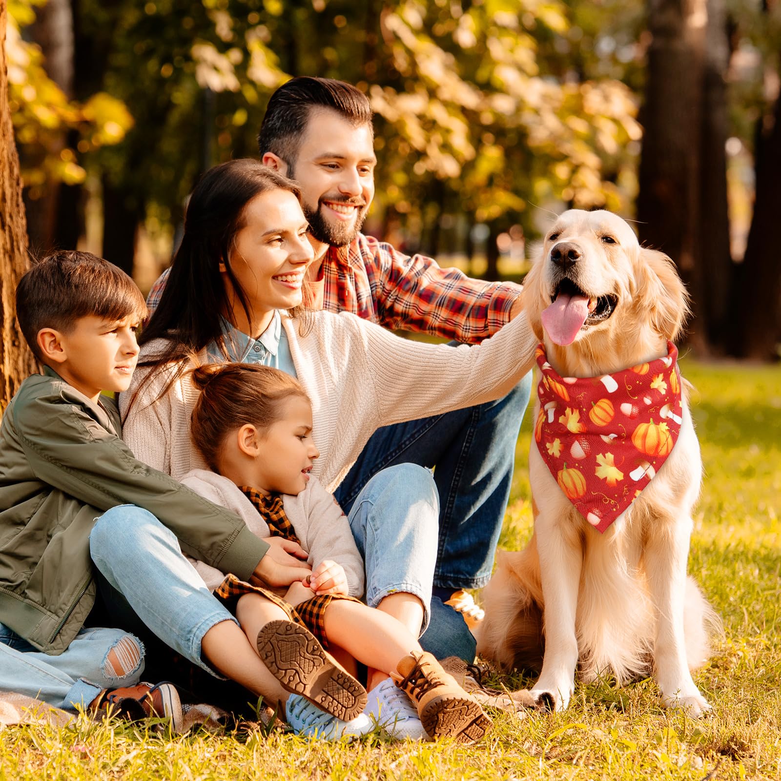 Sweetude Hundehalstücher für Hunde, Kürbis-Ahornblätter, Dreieckstuch, Lätzchen für mittelgroße und kleine Haustiere, Herbst-Kostüm-Zubehör, 100 Stück