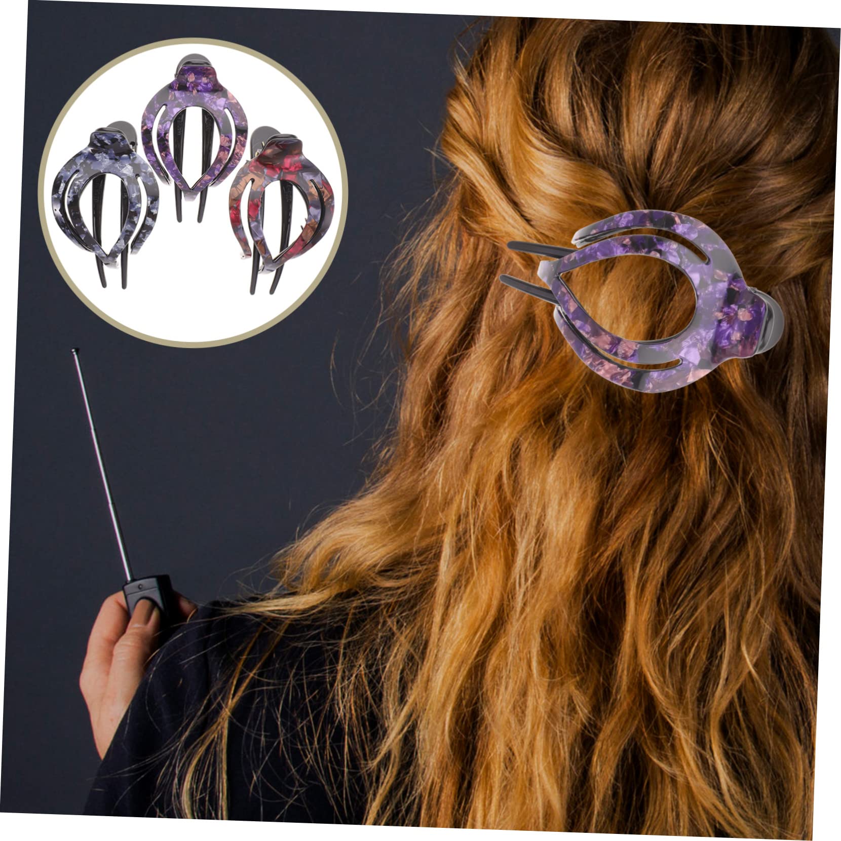 FOMIYES 3 Set Di Fermagli Per Da Donna Fermagli Per Sottili Fermaglio Per Coda Di Cavallo Presa Forte Per 3 Pezzi*3
