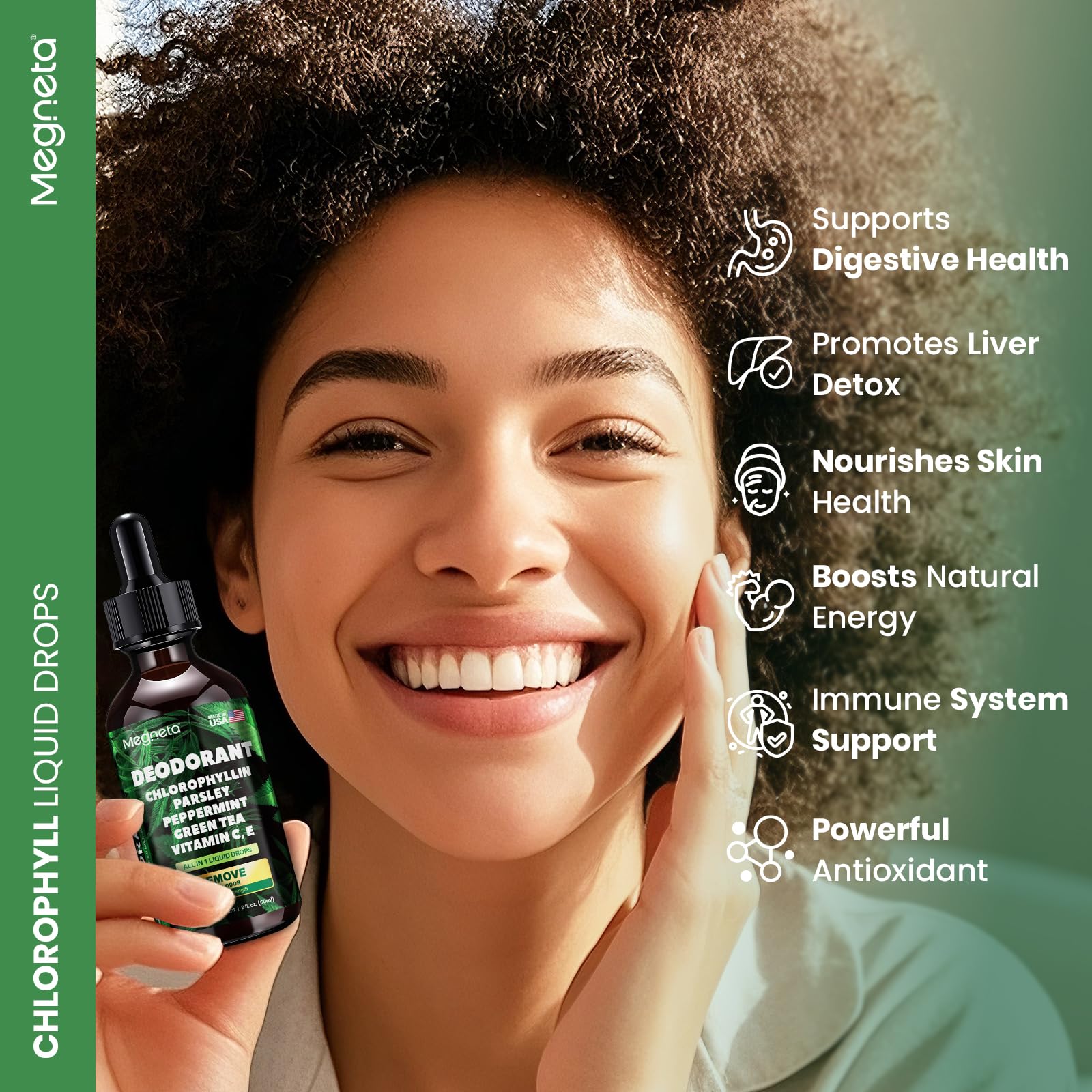 Chlorophyll Liquid Drops With Chlorophyllin, Parsley & Peppermint, 2 fl oz — Amazon image 4