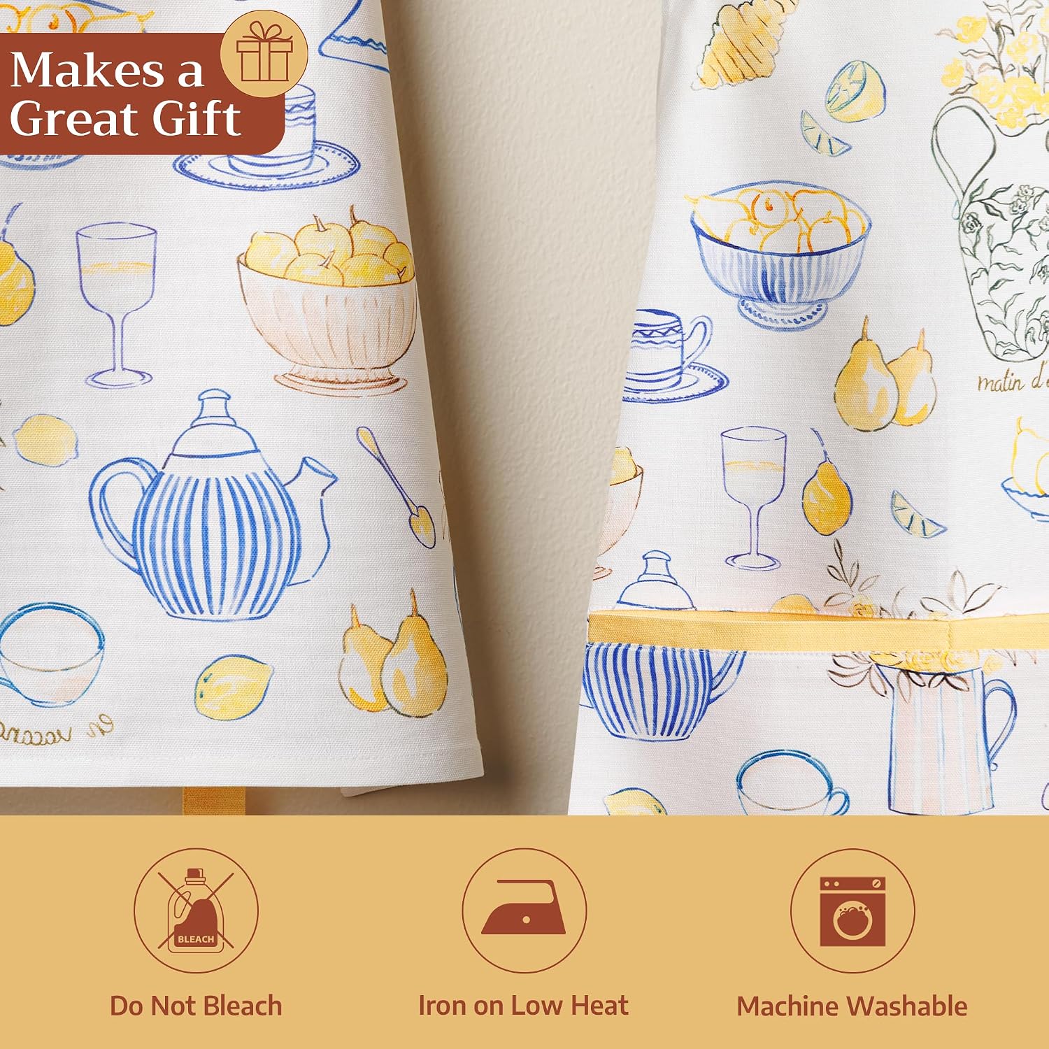 Maison d' Hermine Aprons for women with Pocket 100% Cotton (27.50"x31.50") image 5