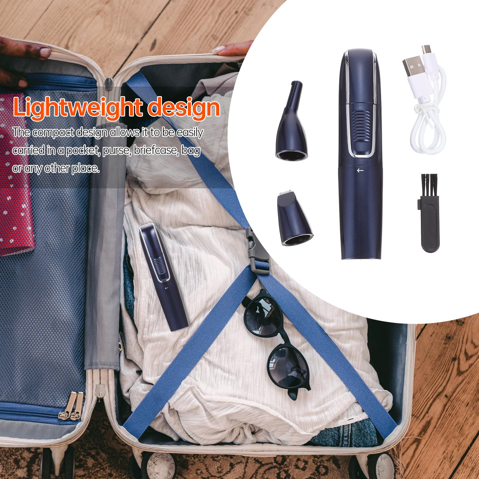 Elektrischer Nasenhaartrimmer 3-in-1 USB Aufladbar für Männer