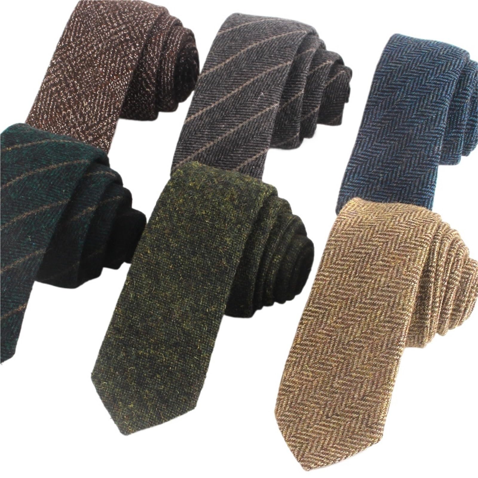 Cravatta Uomo Cravatte sottili in lana for uomo, cravatte casual a righe, da abito, di