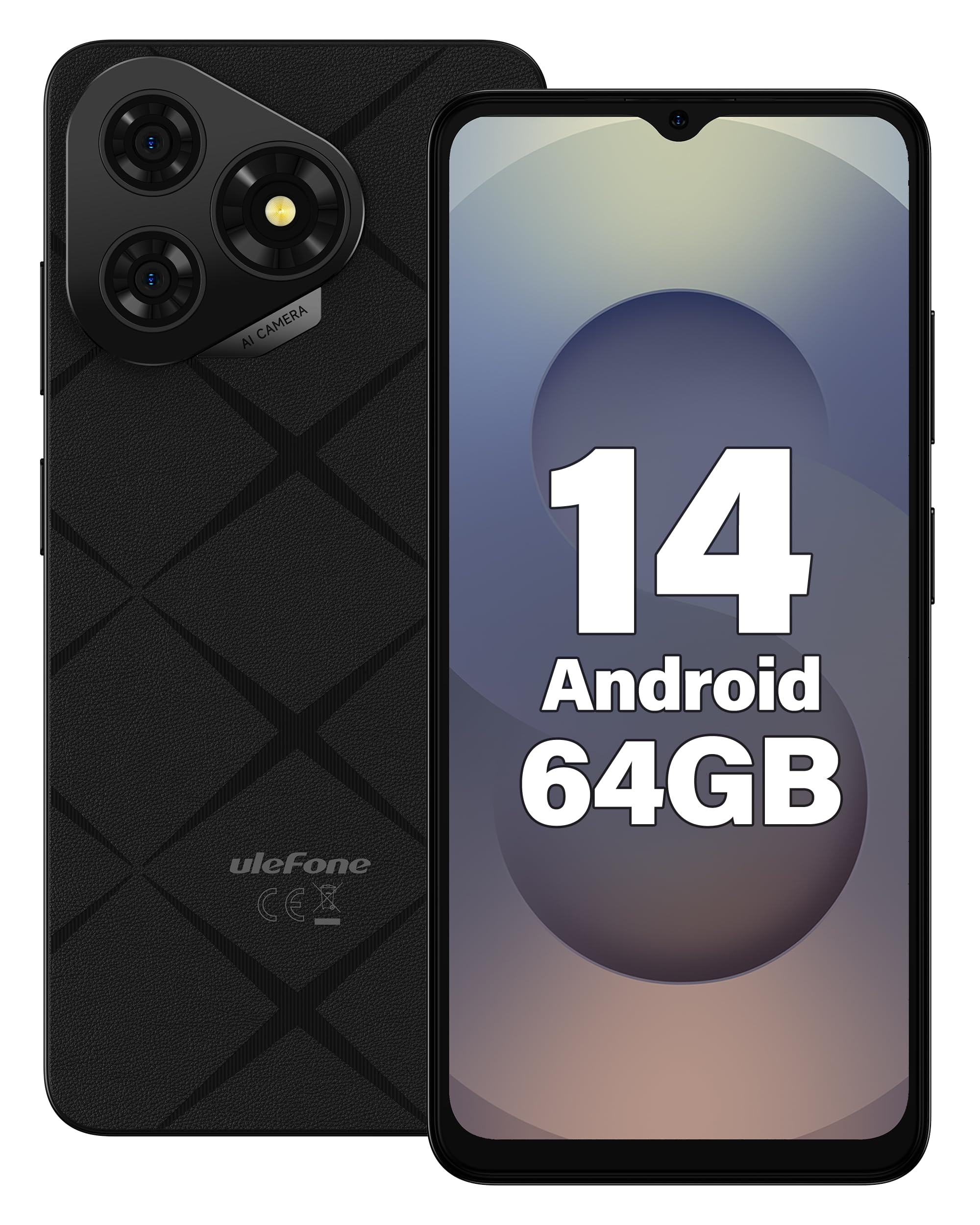 Ulefone Note 19 Android 14 Smartphone Ohne Vertrag 4G, 6GB+64GB/512GB Handy Günstig, Octa Core, 6,52 Zoll HD+, 8MP, 5000mAh Handy Ohne Vertrag, Dual SIM 4G Simlockfreie Handys 2 Jahre Garantie