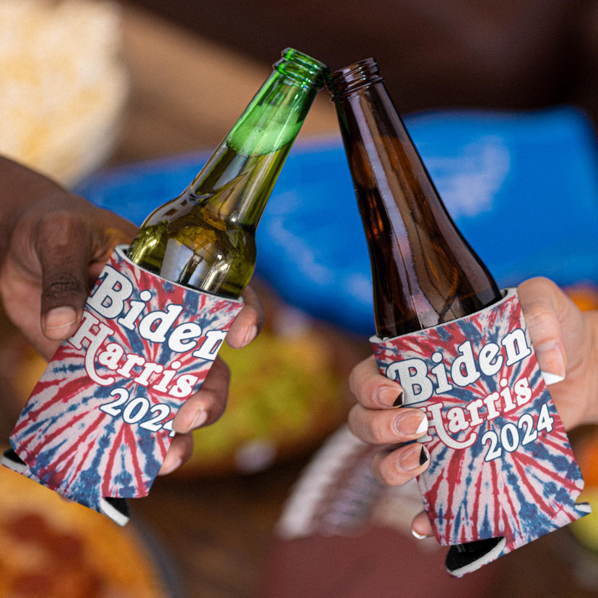 College Logo New Drink Glass Cup Insulated Kup Holder 2-Pack (Clemson Tigers)