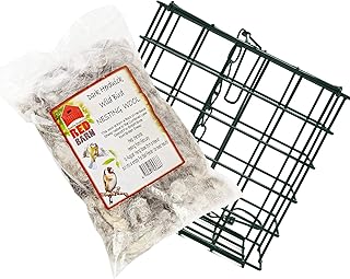 Seedzbox Bird Nesting Wool and Nesting Wool Feeder, Bundle Value Gift Set, Let Birds Take Nesting Wool Straight Out Of The Feeder Hanging From The Tree