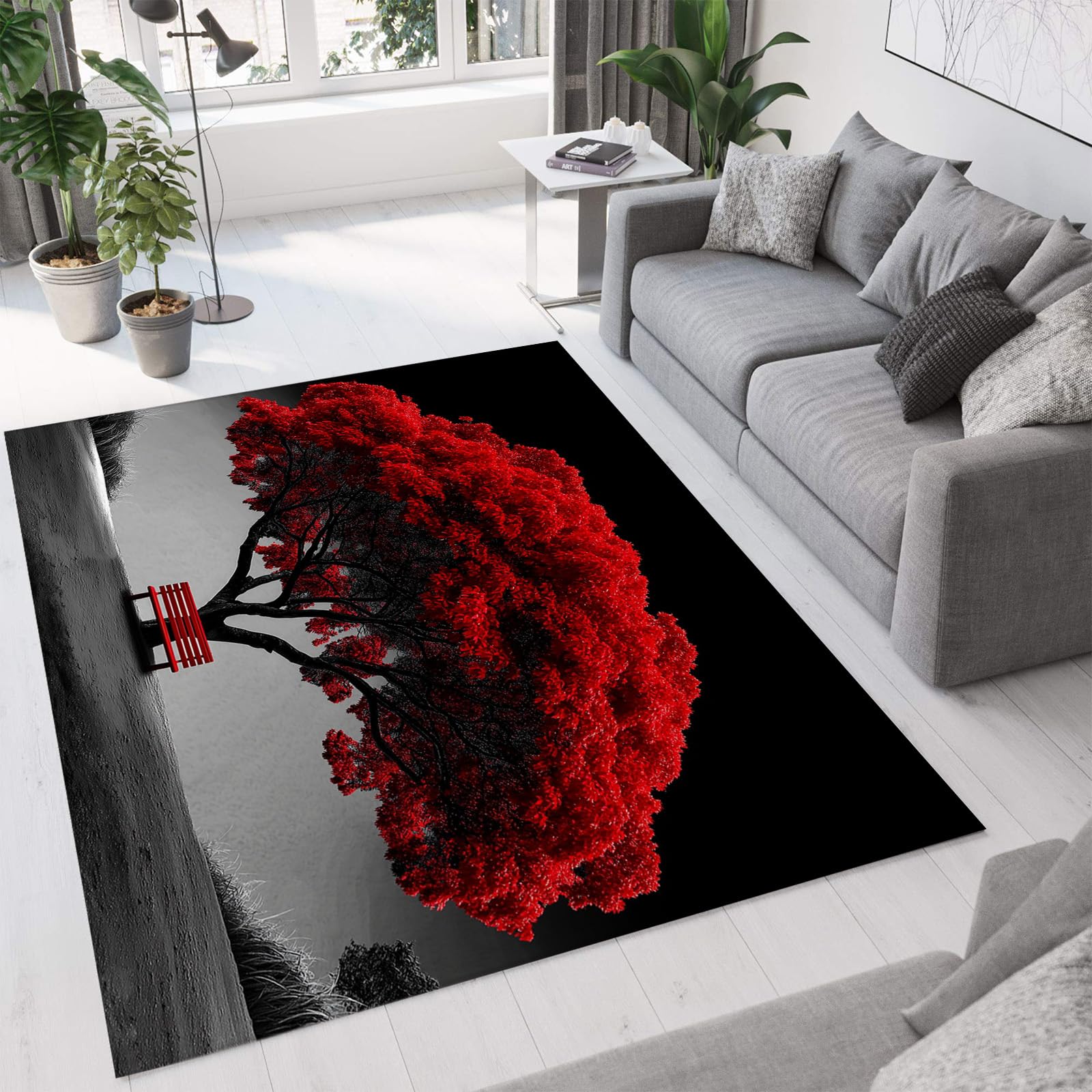 Tapis grands arbres anti-glisse lavable 60x90cm fini les tapis sales
